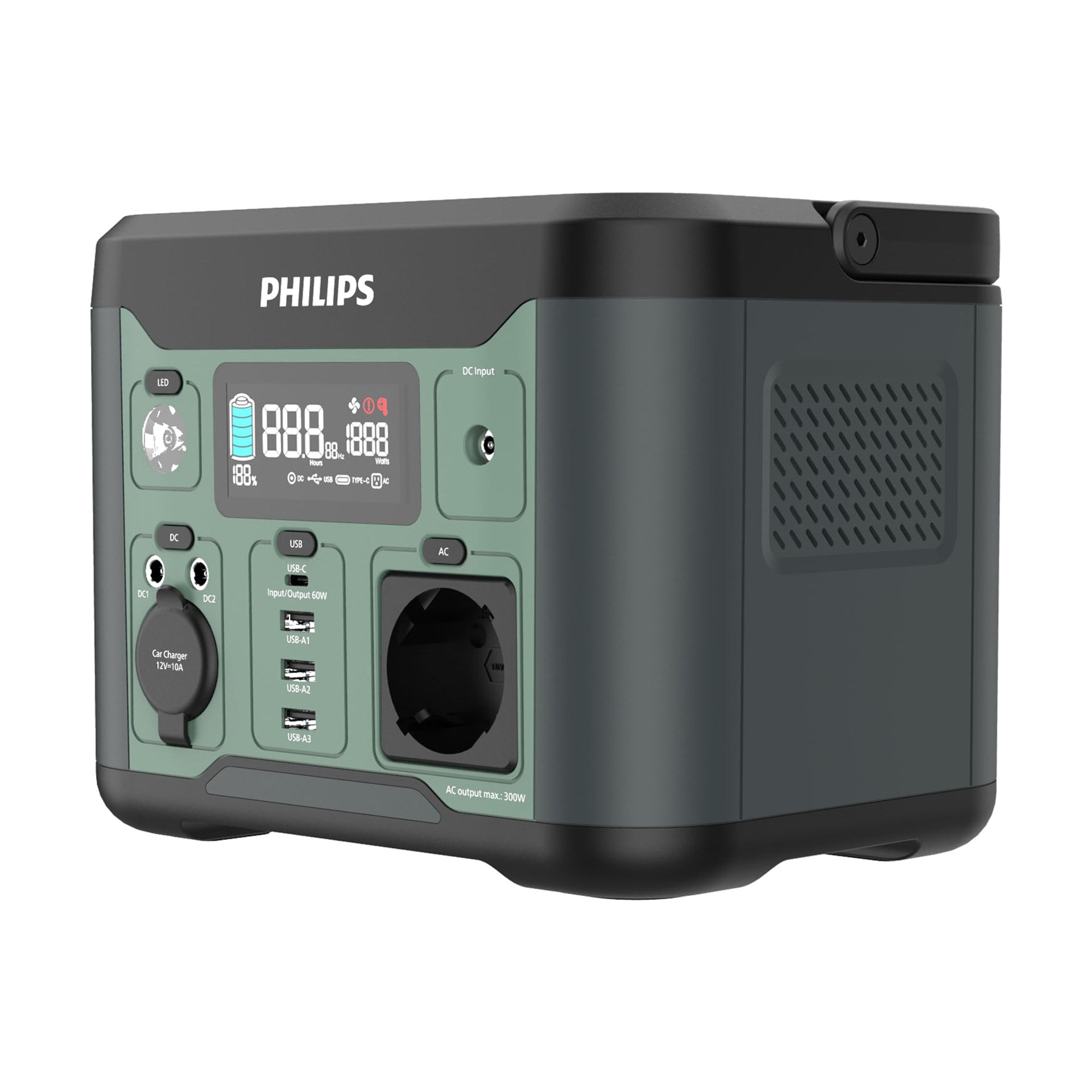 Philips Taşınabilir 300W Şarj İstasyonu