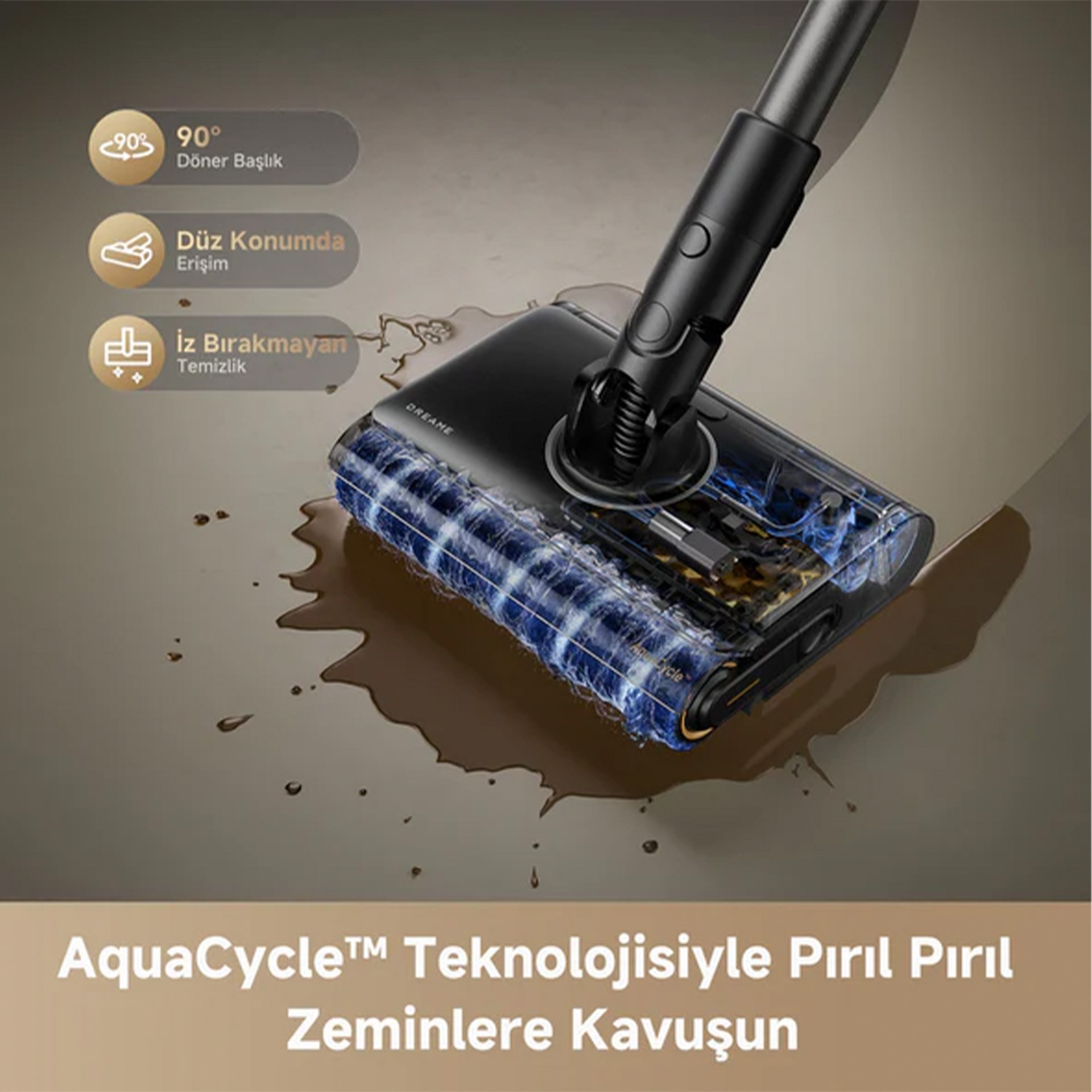 Dreame R20 Ultra Aquacycle Islak ve Kuru Şarjlı Dikey Süpürge