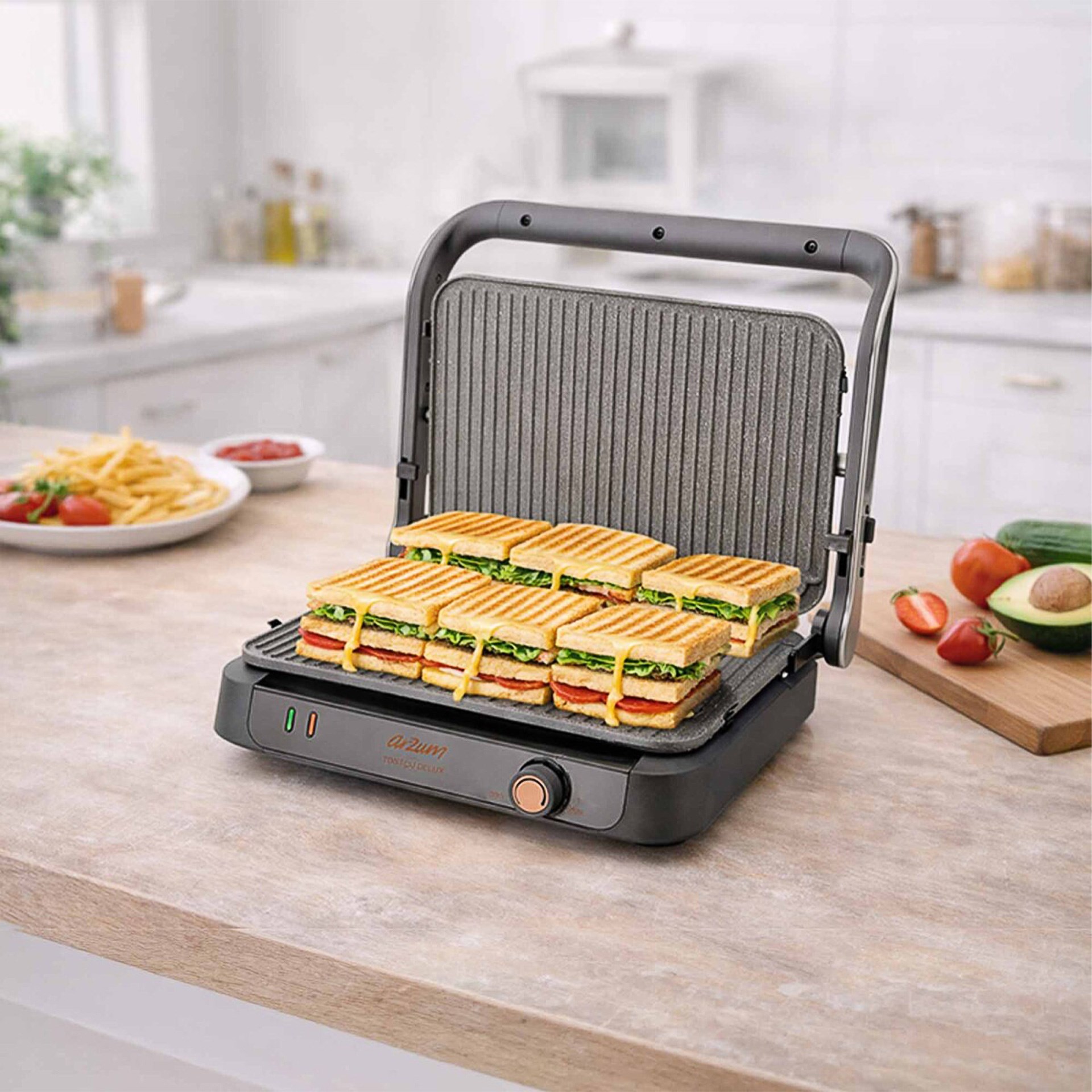 Arzum AR2094 Arzum Tostçu Delux Izgara ve Tost Makinesi Buğday
