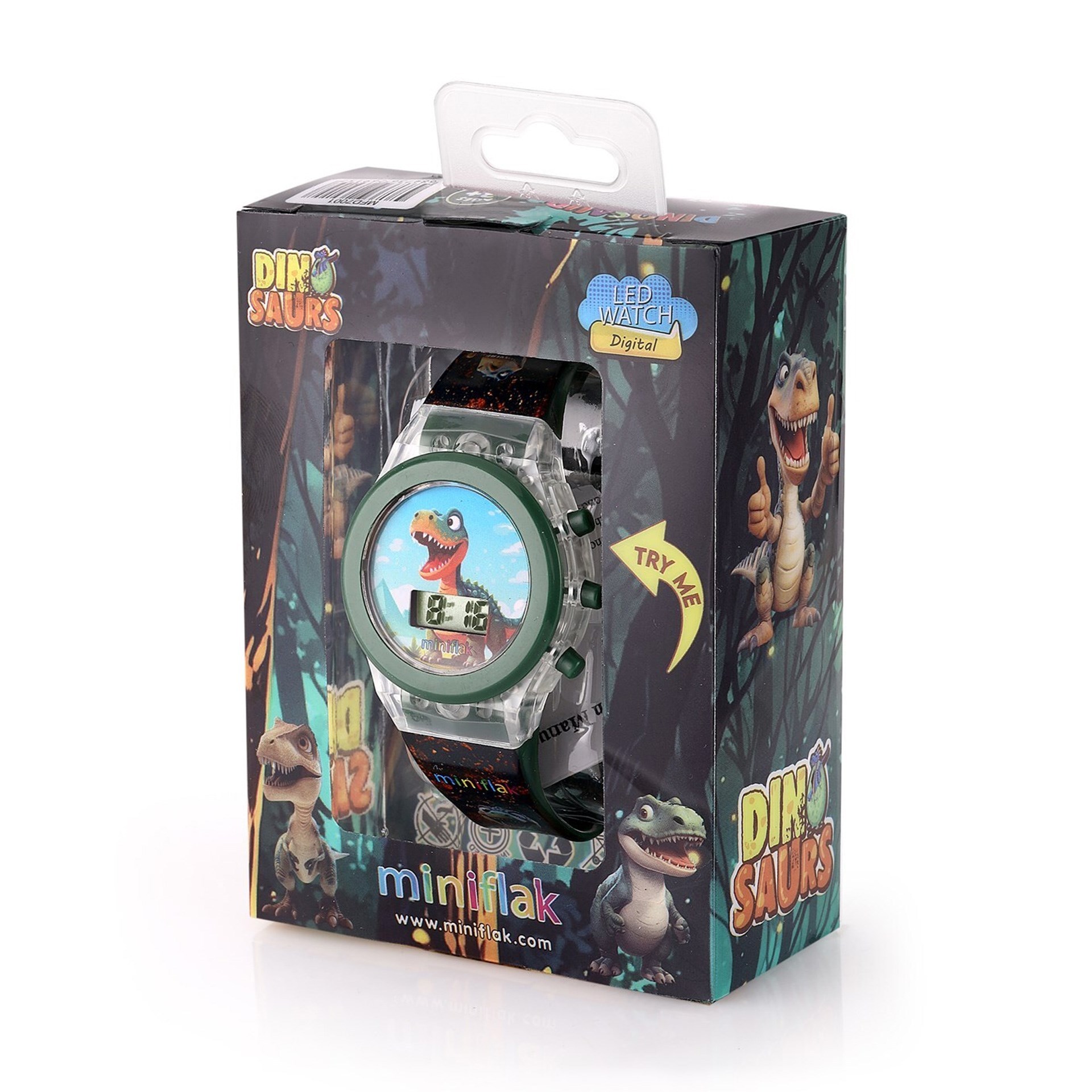 Miniflak Dinozor MFD7001 Işıklı Çocuk Saati