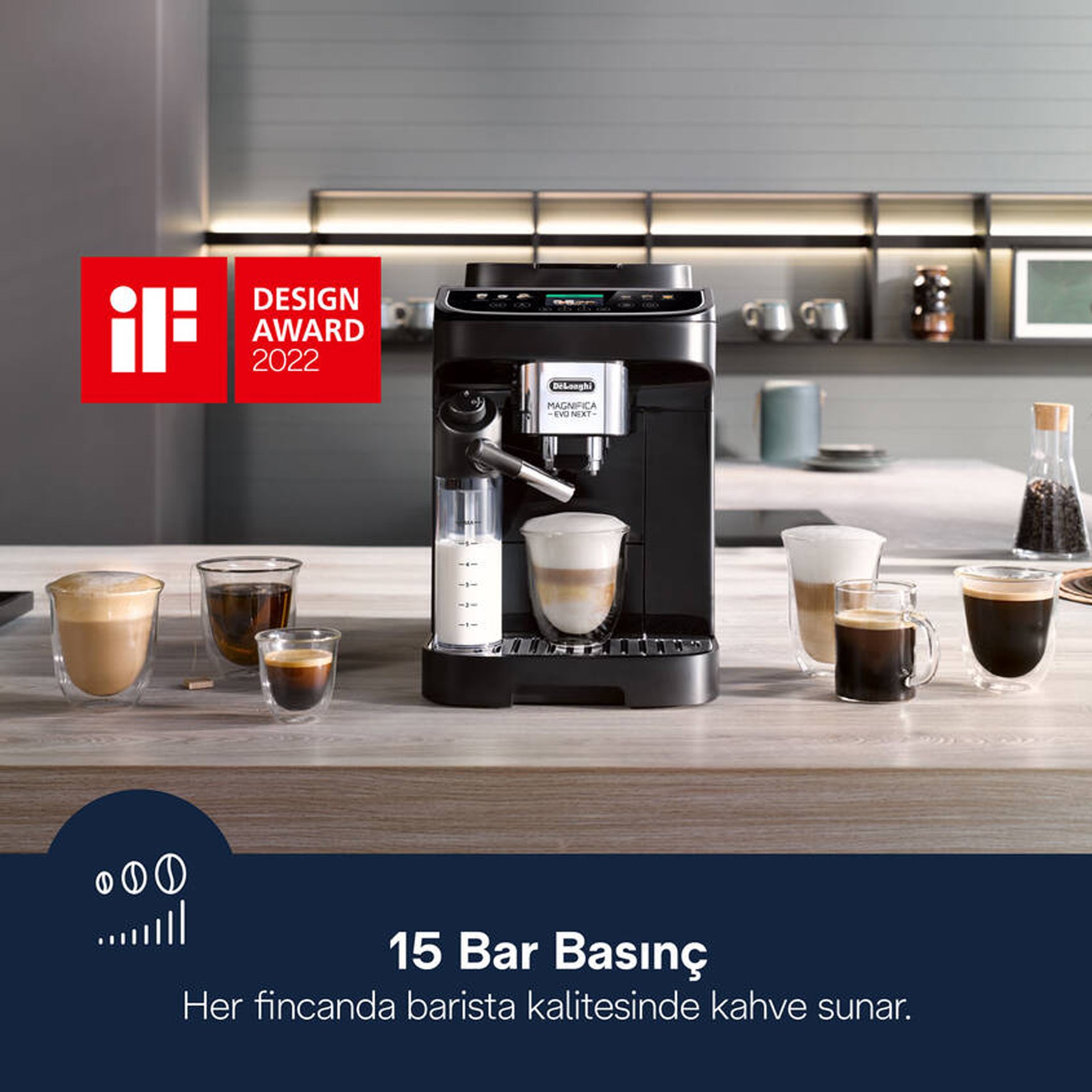 Delonghi ECAM310.60.B Magnifica Evo Next Tam Otomatik Espresso Kahve Makinesi (Anlaşmalı Kredi Kartlarına Peşin Fiyatına 6 Ay Taksit)