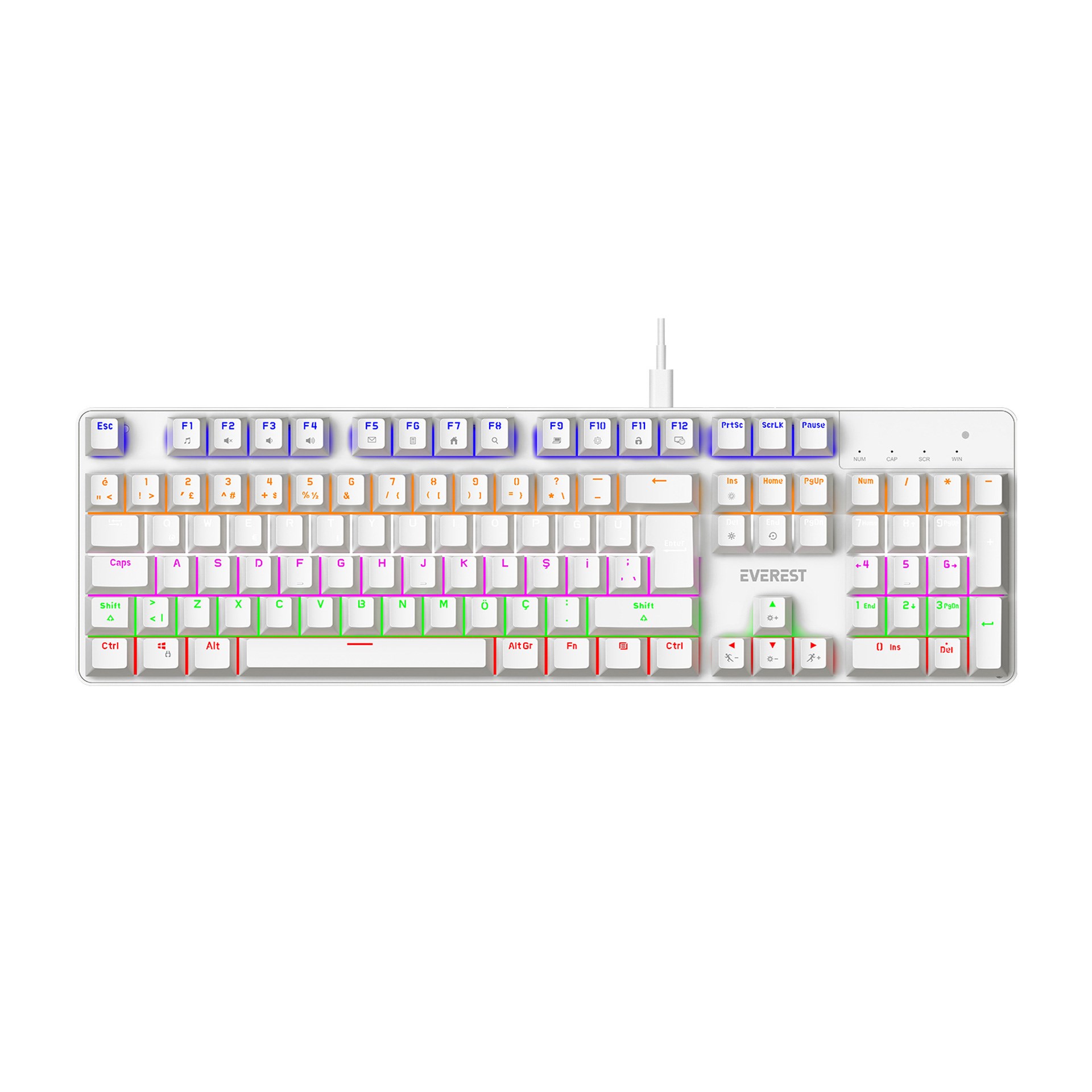 Everest Lumos KB-MK1 Blue Switch Kablolu Mekanik Oyuncu Klavyesi