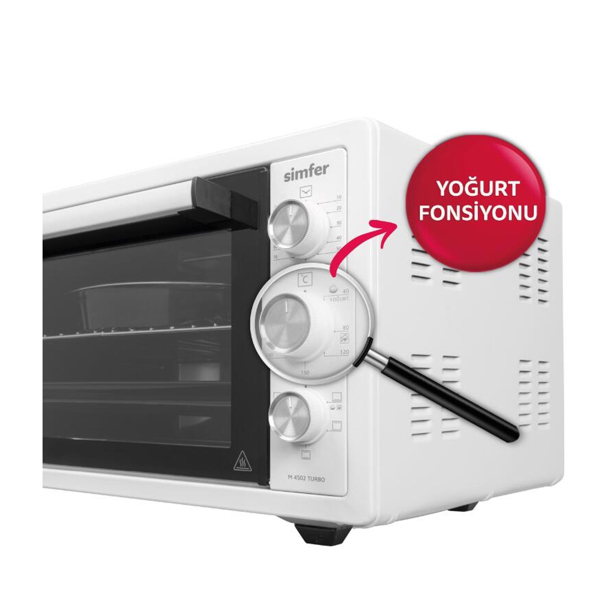 Simfer 4503 Turbo 45 Lt Mini Fırın Inox