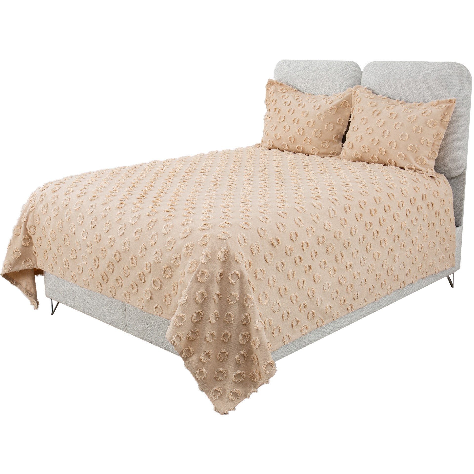 Cotton House Loretta Tek Kişilik Yatak Örtüsü Kapiçino 17400499