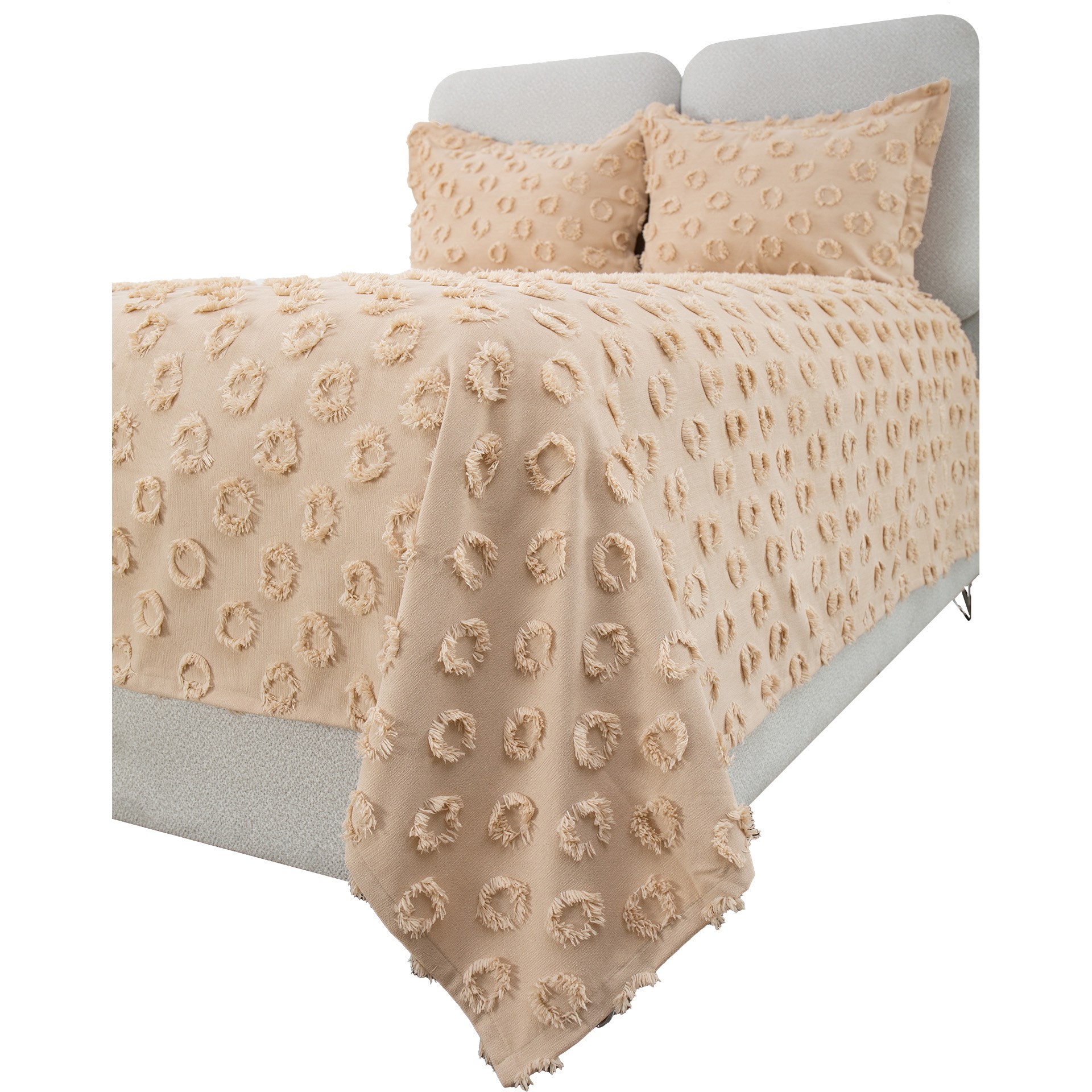 Cotton House Loretta Cappuccino Çift Kişilik Yatak Örtüsü 17400496