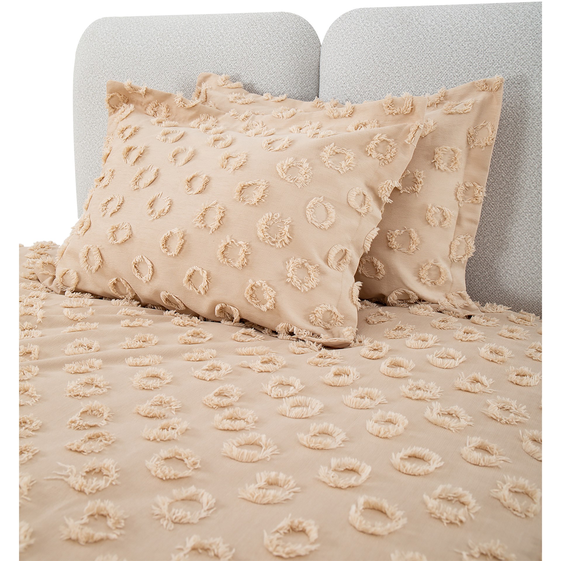 Cotton House Loretta Tek Kişilik Yatak Örtüsü Kapiçino 17400499