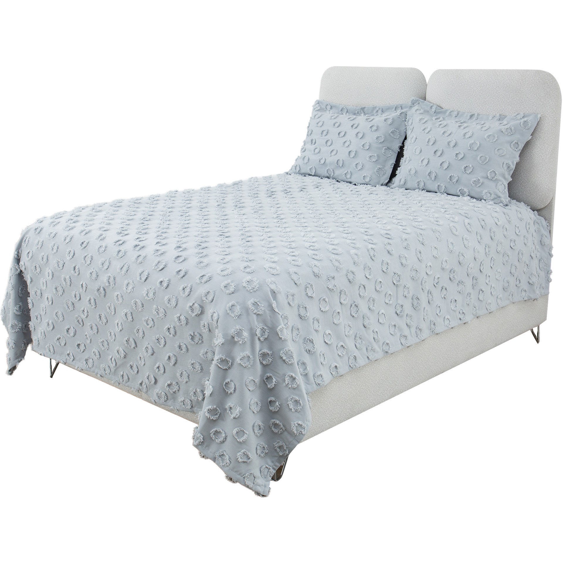 Cotton House Loretta Tek Kişilik Yatak Örtüsü Gri 17400500