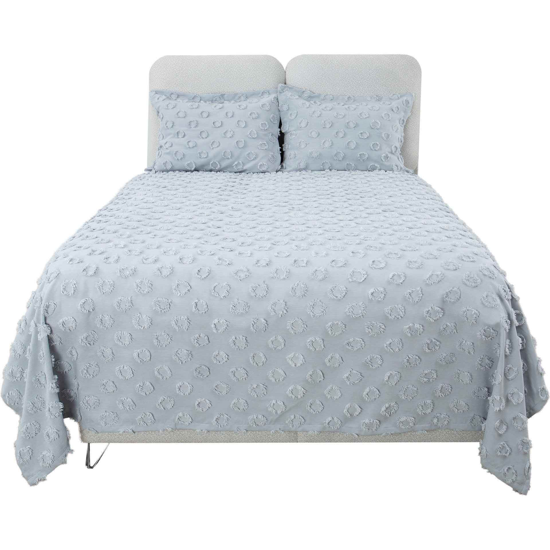 Cotton House Loretta Çift Kişilik Yatak Örtüsü Gri 17400497