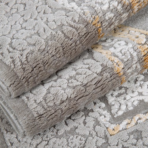 İpek Mekik 80x300 cm Blossom Halı 240-13603A-GRI