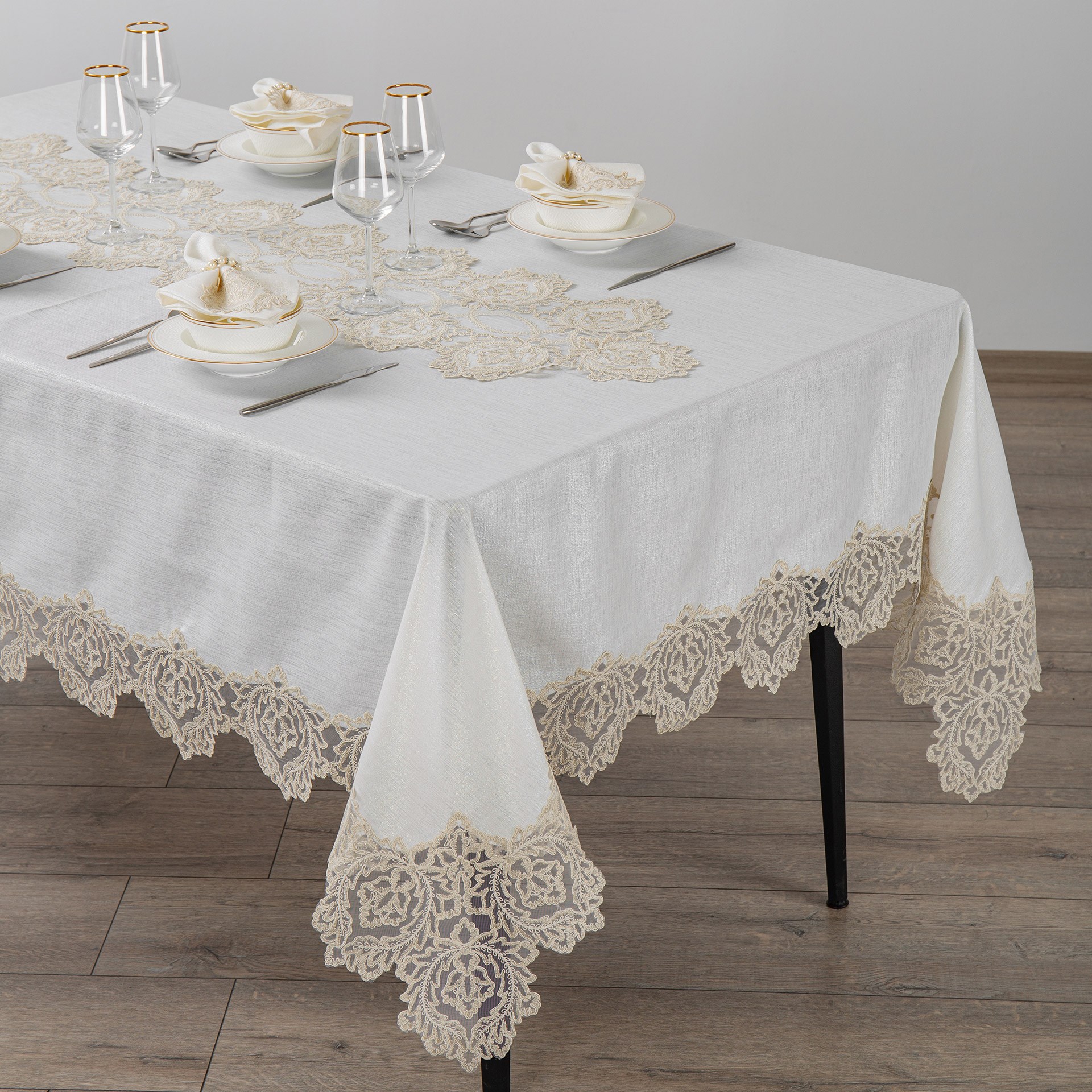 Cotton House Orkide 26 Parça Sofra Krem Sofra Seti 17400506