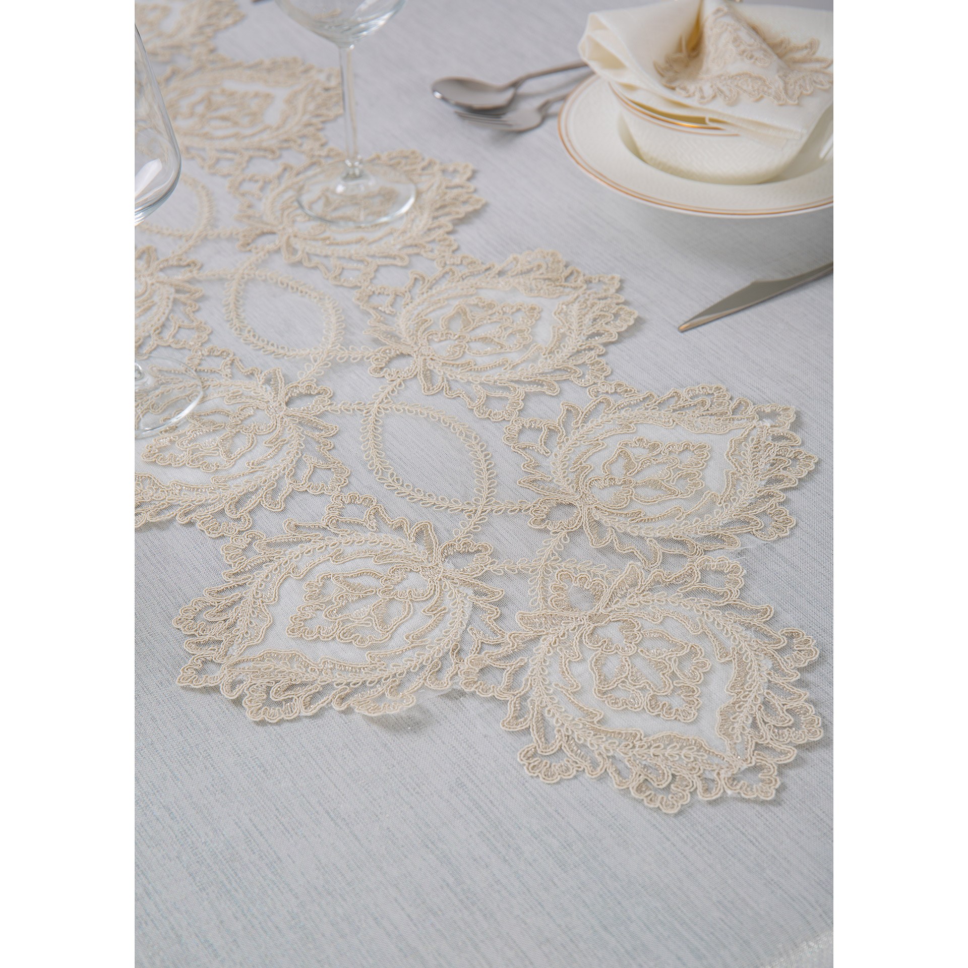 Cotton House Orkide 26 Parça Sofra Krem Sofra Seti 17400506