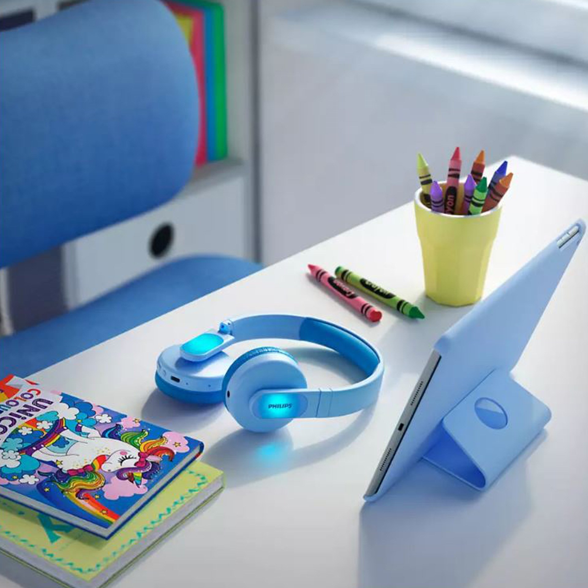 Philips TAK4206BL 85DB Mavi Kablosuz Kulak Üstü Çocuk Kulaklığı