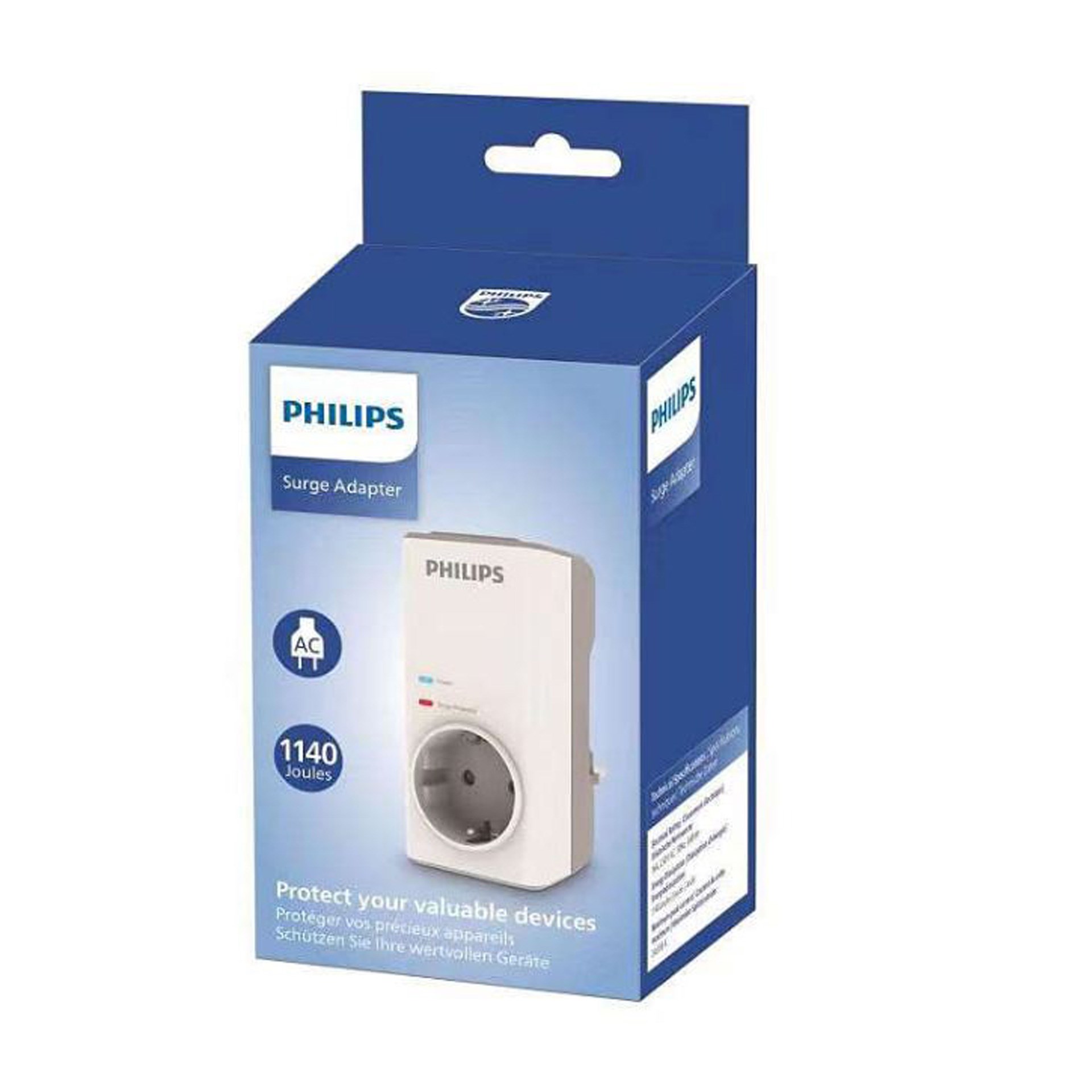 Philips CHP7010W Tekli Akım Korumalı Beyaz Priz - 1140J PROT