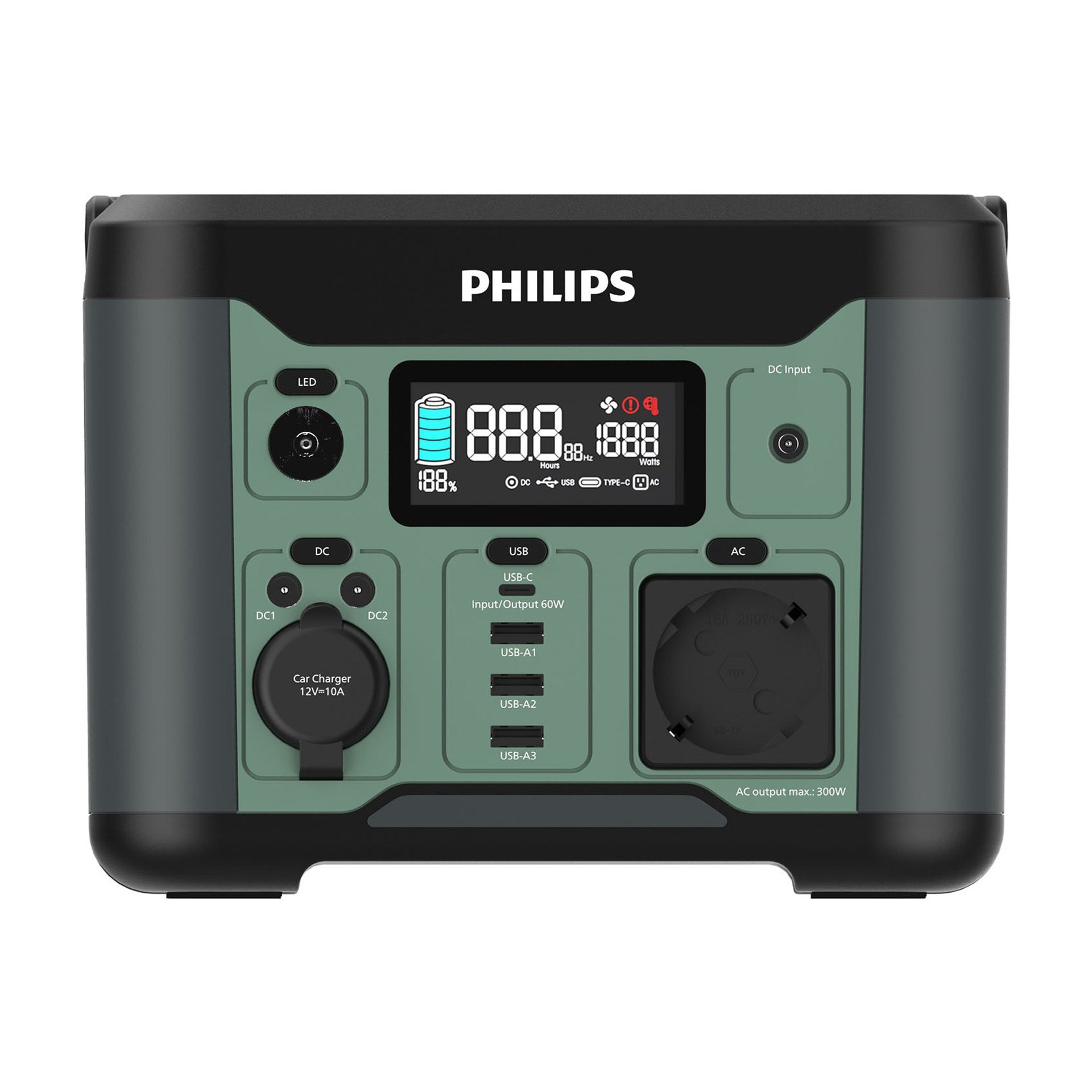Philips Taşınabilir 300W Şarj İstasyonu