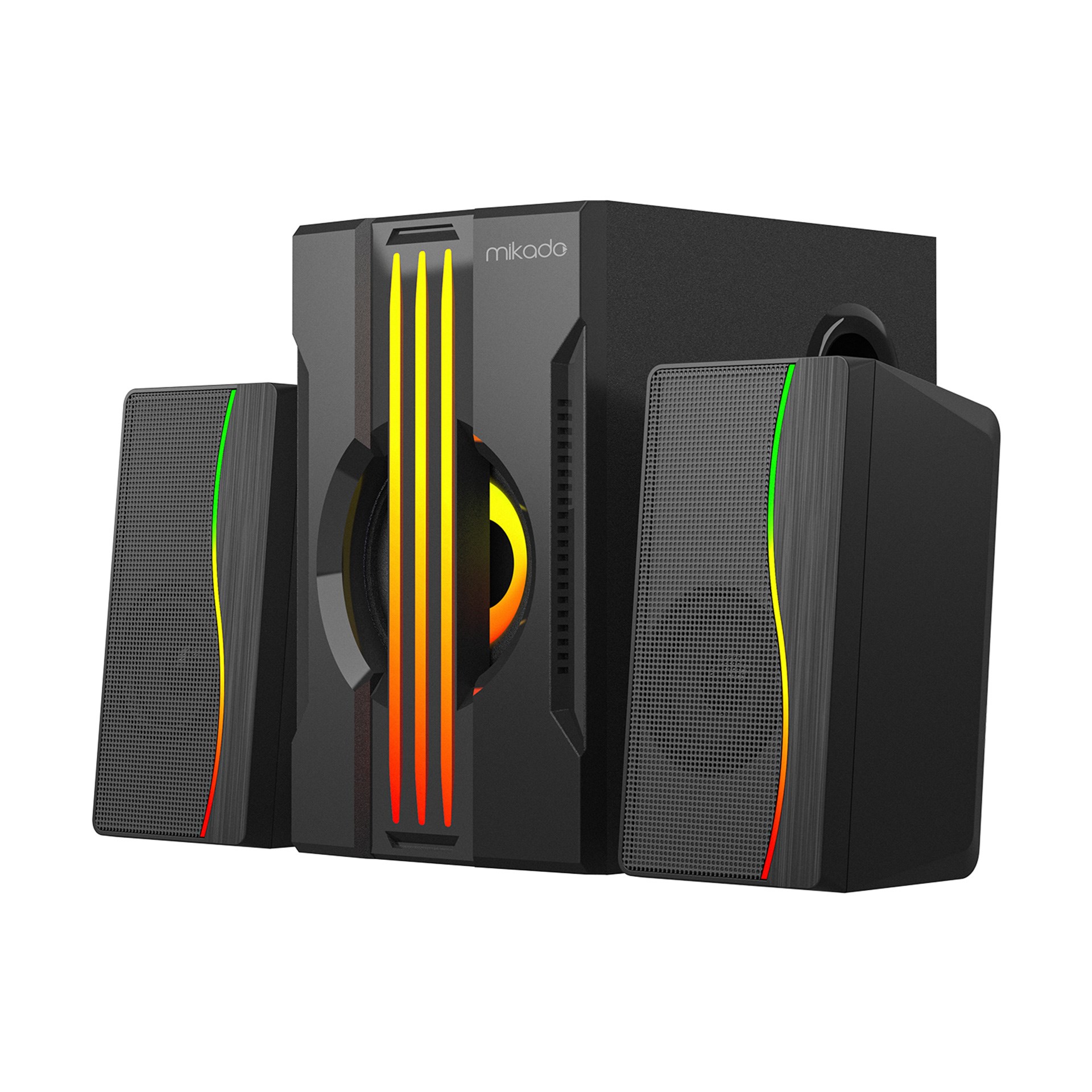 Mikado MD-254 2+1 25W (5W*2+15W) USB+SD+FM BT Destekli Rgb Ses Sistemi