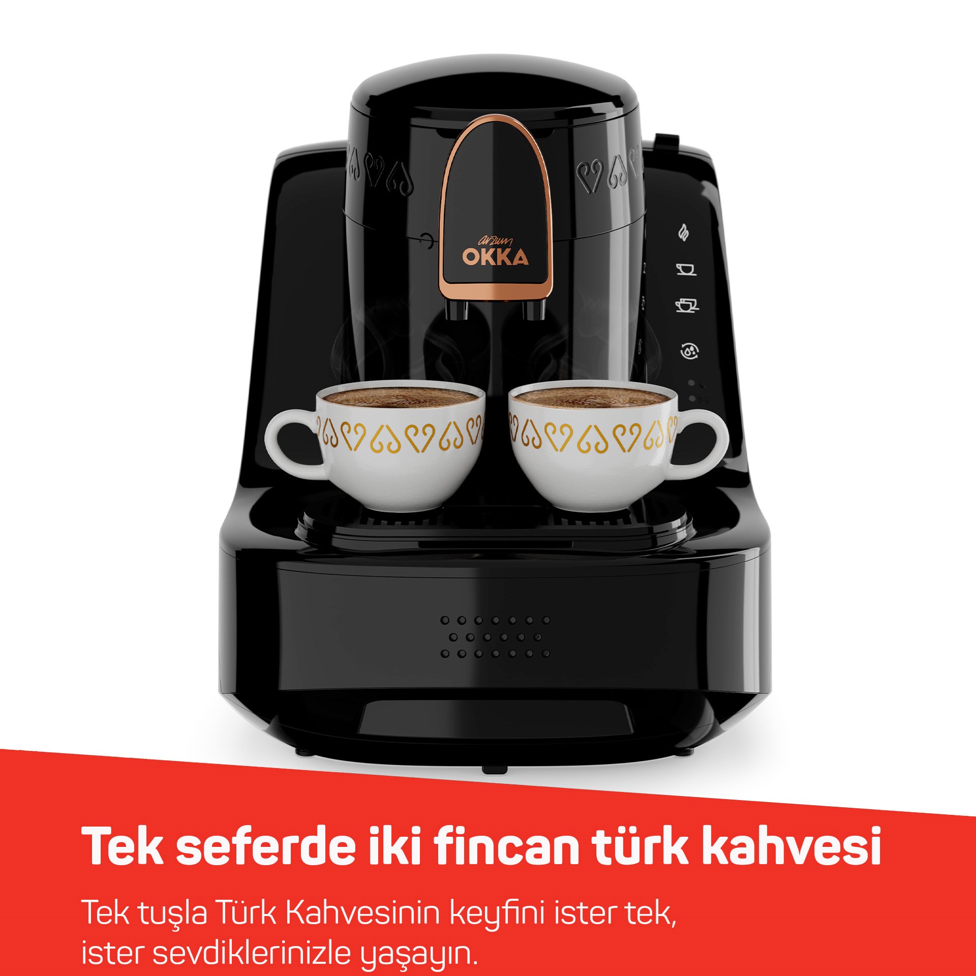 Arzum Okka Elit Türk Kahve Makinesi Siyah-Bakır