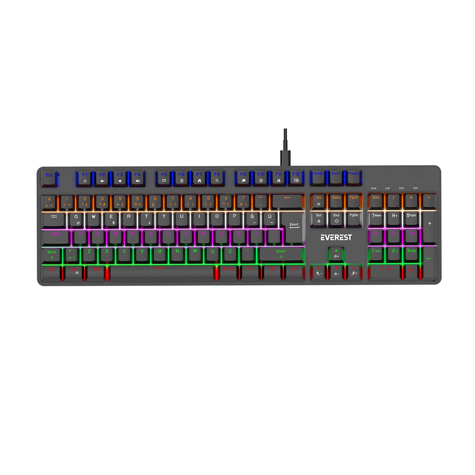 Everest Lumos KB-MK1 Blue Switch Kablolu Mekanik Oyuncu Klavyesi