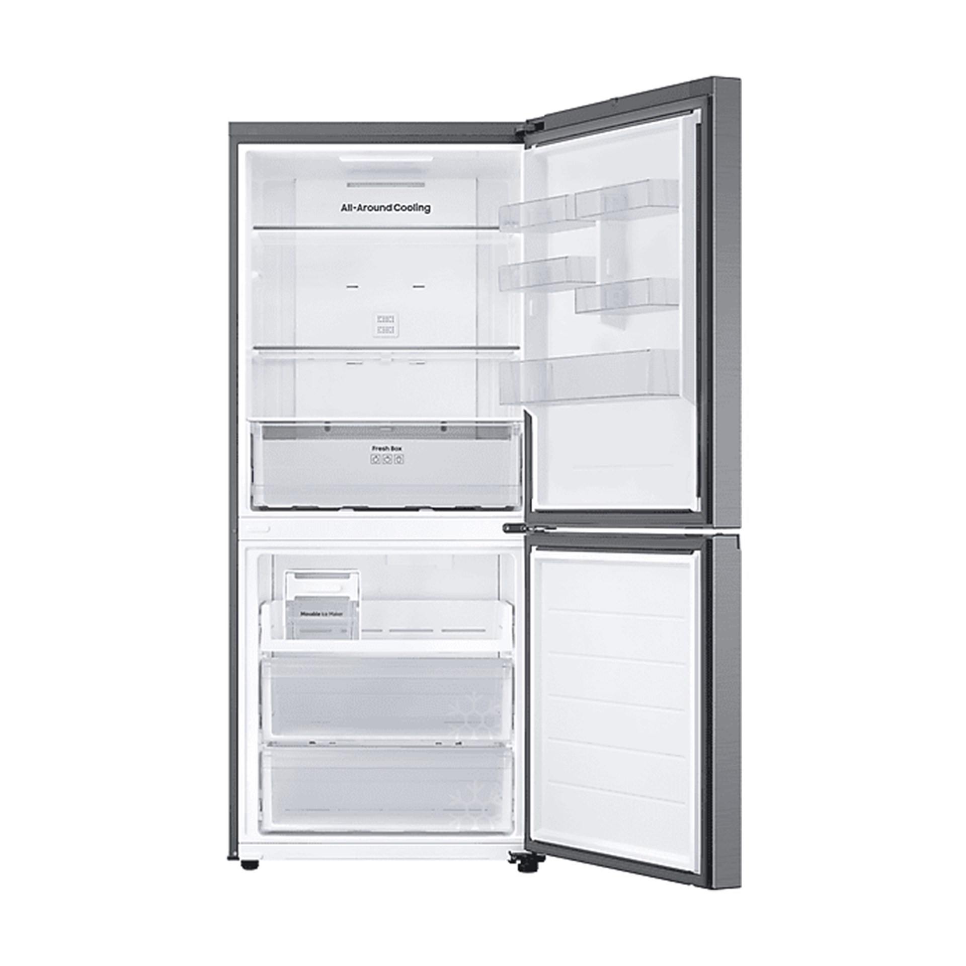 Samsung RB45DG600ES9TR 458 lt E Sınıfı No-Frost Altı Derin Donduruculu Buzdolabı Gümüş