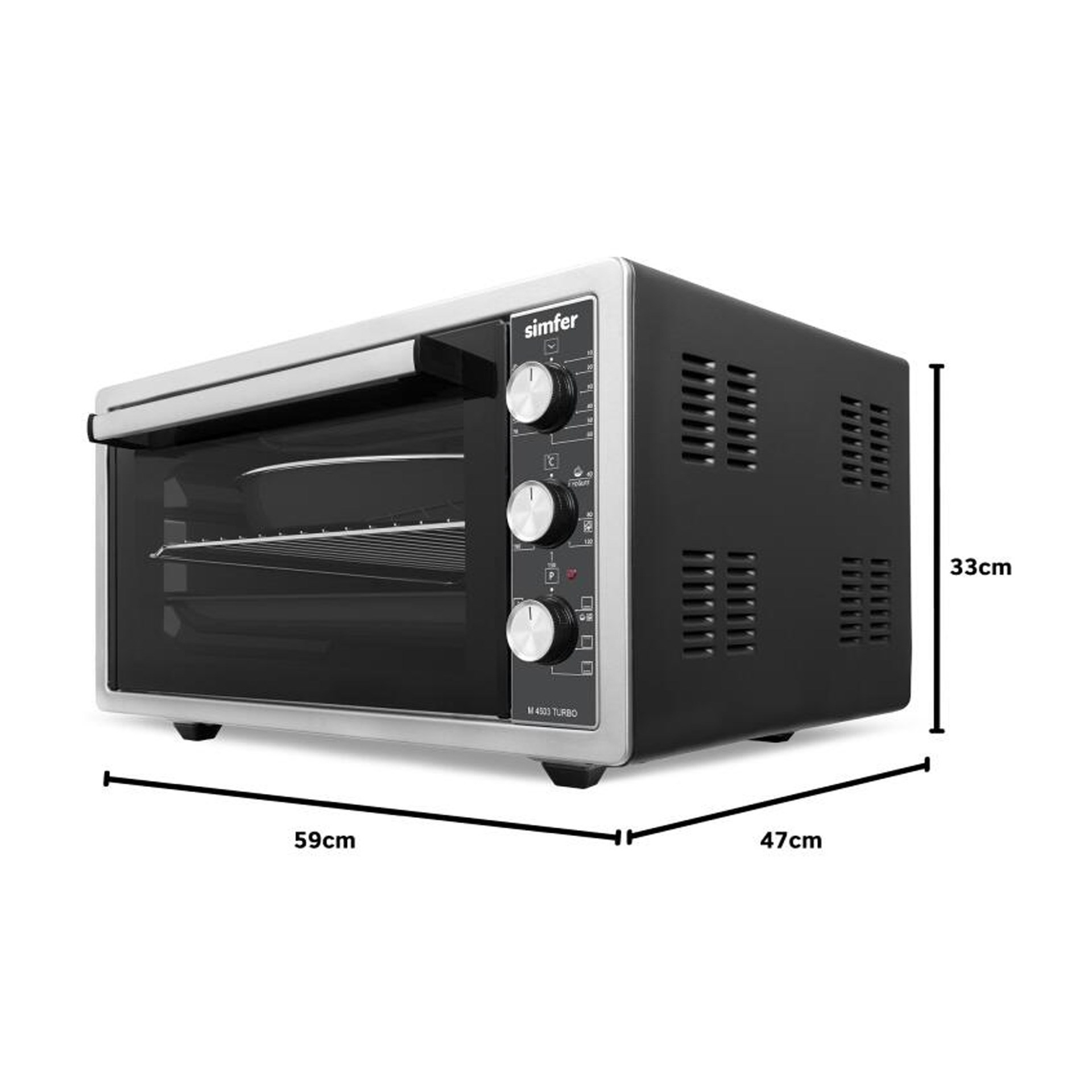 Simfer 4503 Turbo 45 Lt Mini Fırın Inox