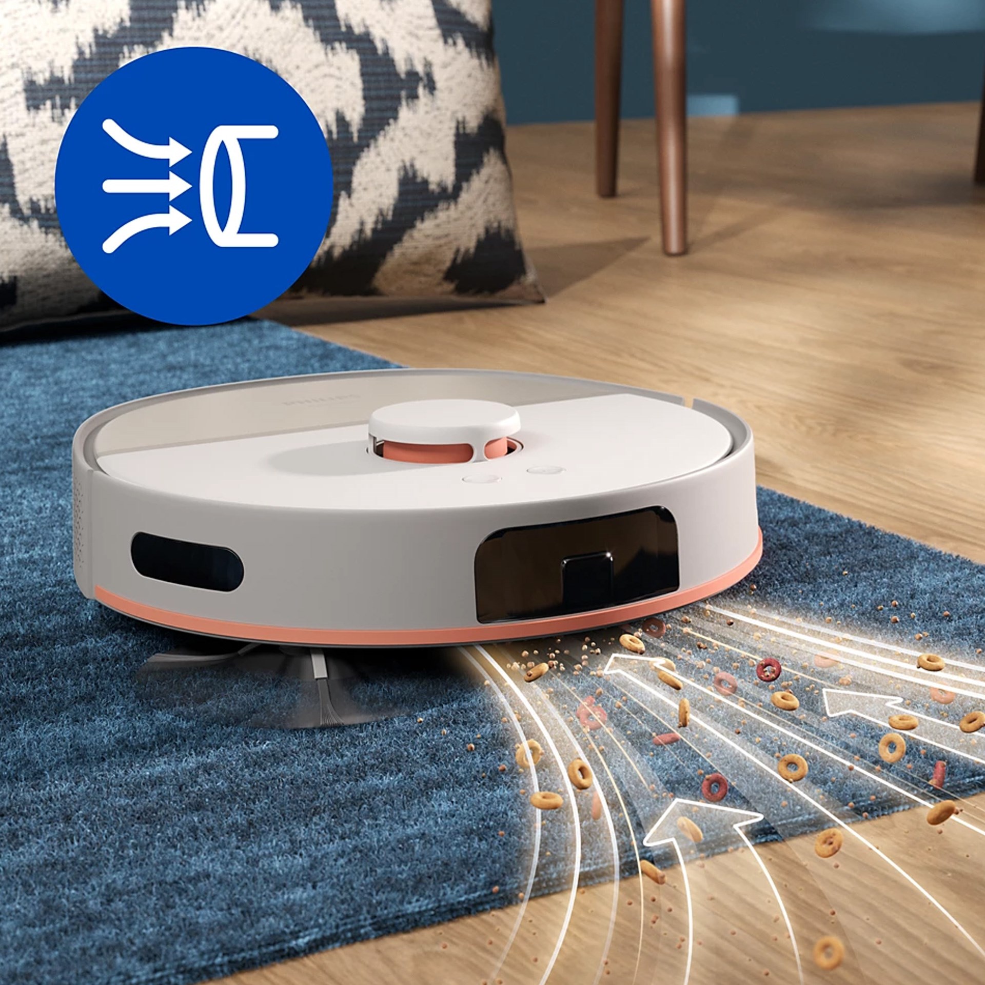 Philips 5000 Serisi Çöp Kovalı Islak ve Kuru Robot Süpürge İpek Beji