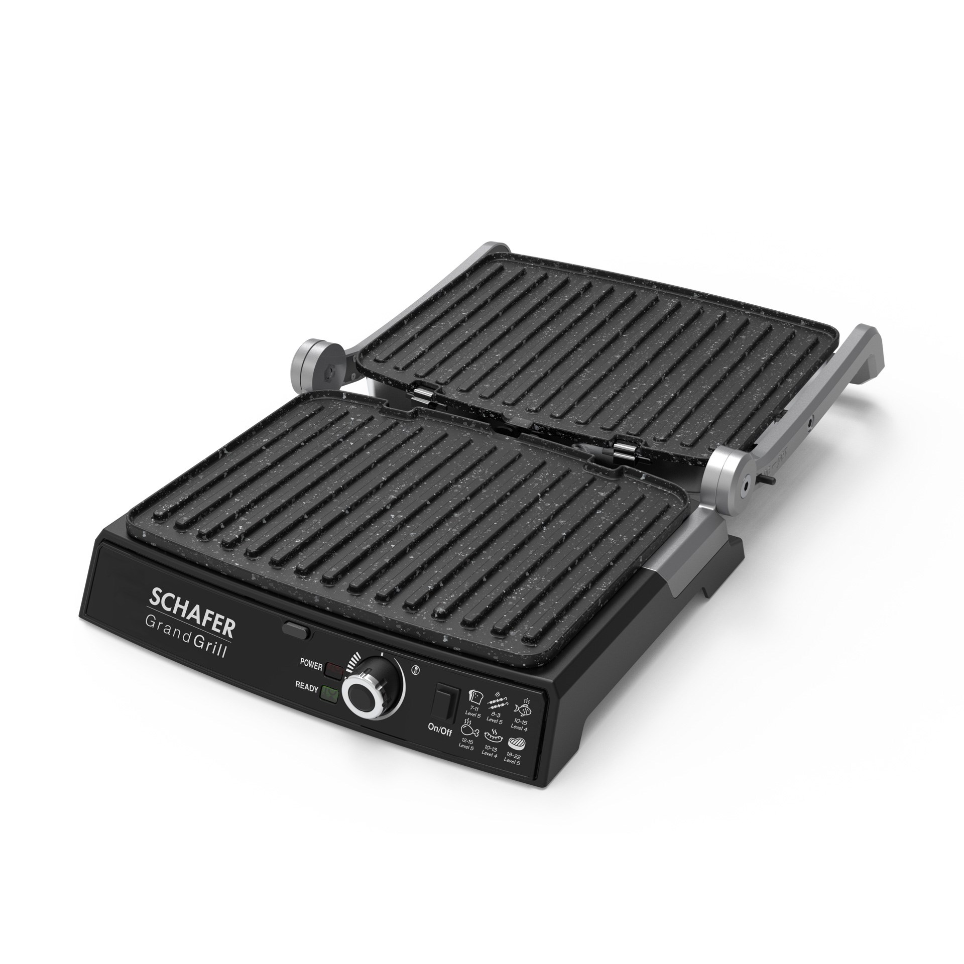 Schafer Grand Grill Tost ve Izgara Makinesi Siyah