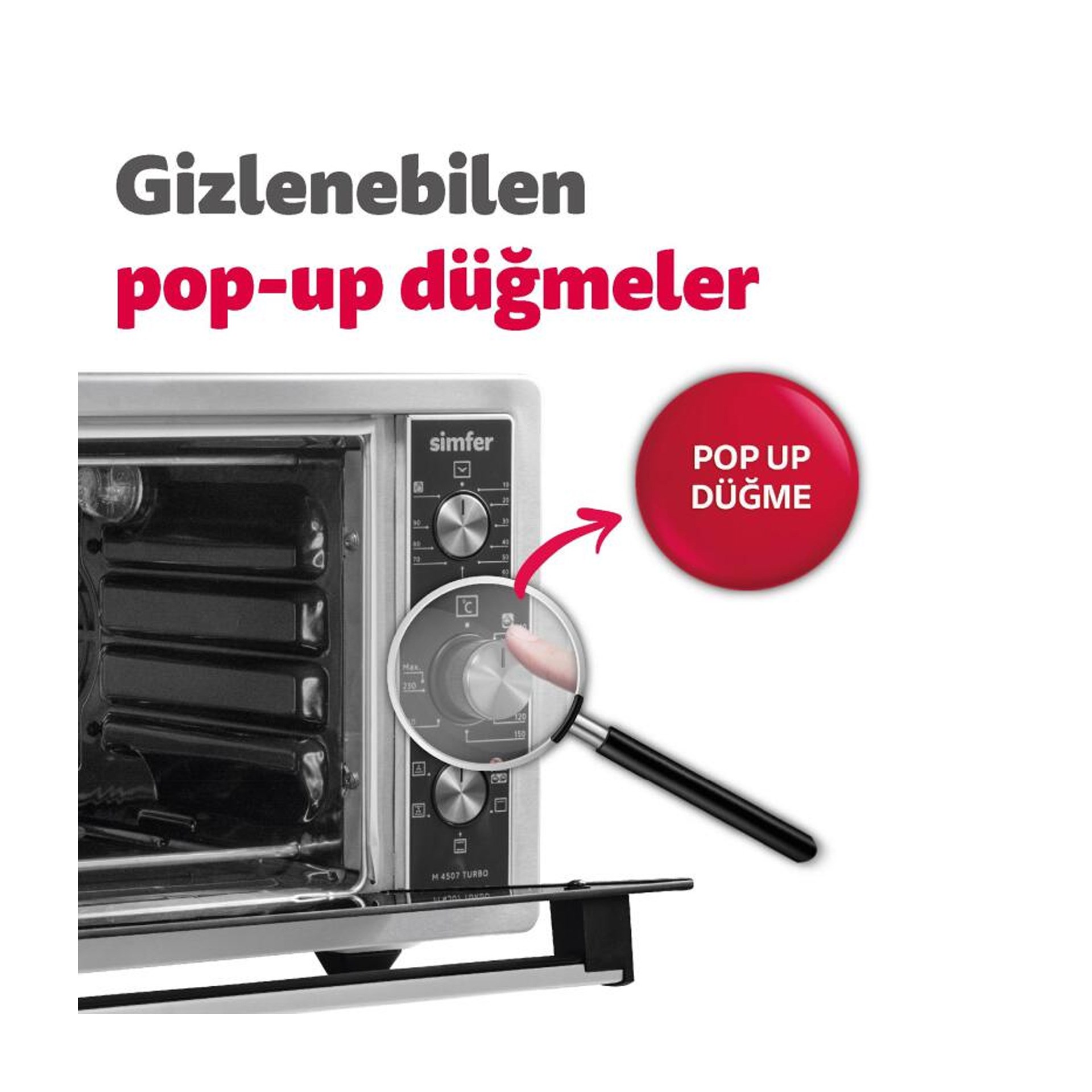 Simfer 4507 45 Lt Turbo Fırın Inox