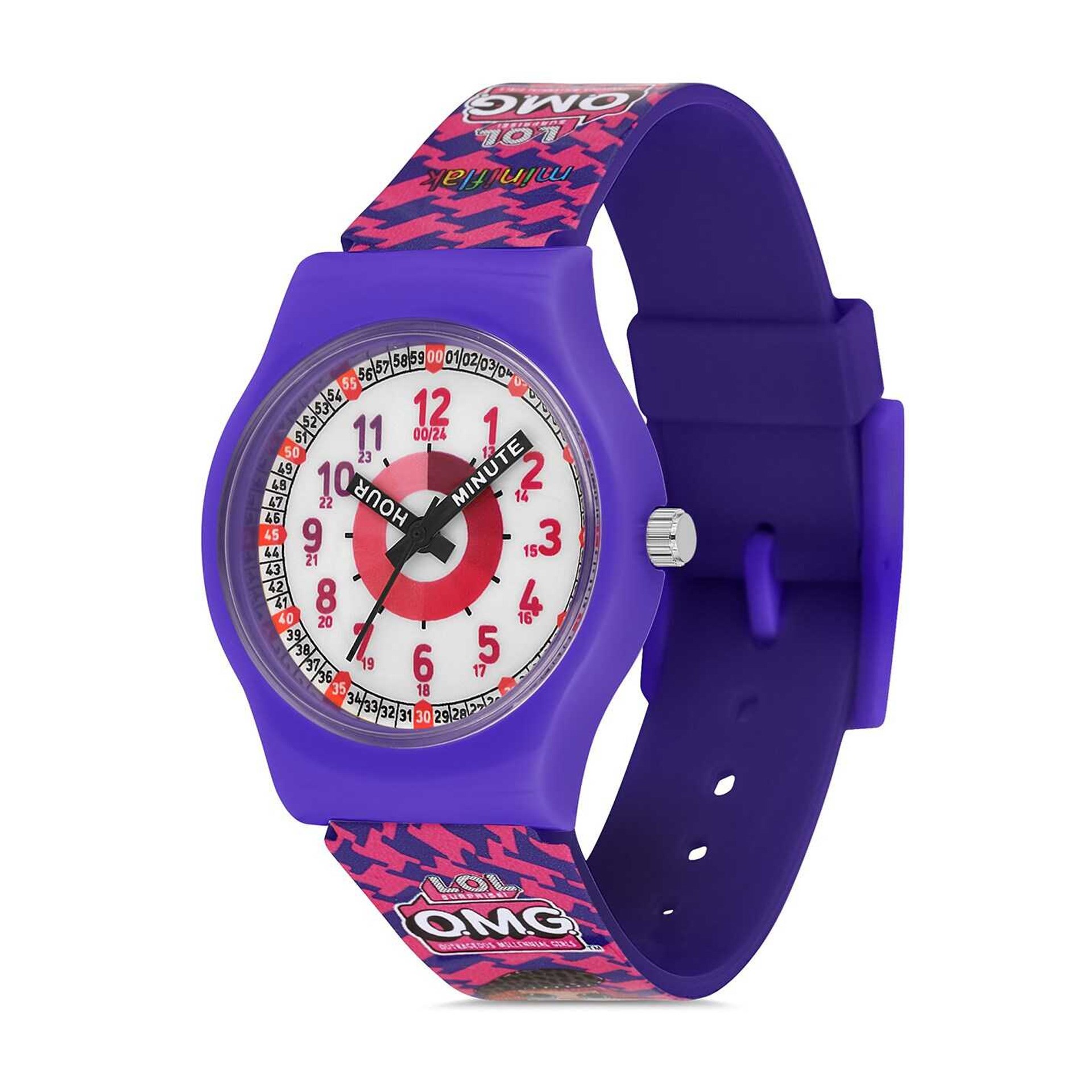 Miniflak LOL Surprise! Lisanslı Çocuk Saati OMG7517 Pembe-Mor