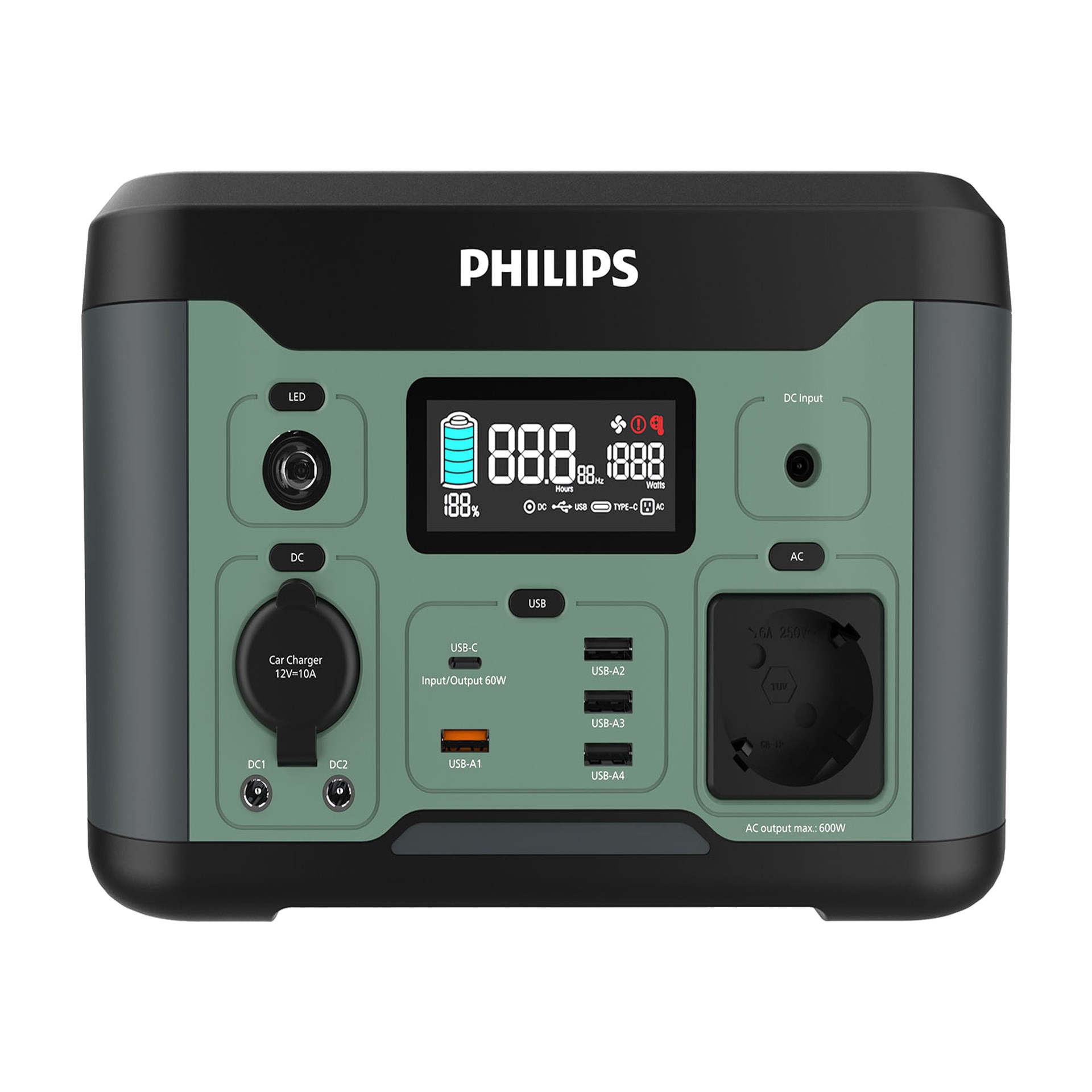 Philips Taşınabilir 600W Şarj İstasyonu