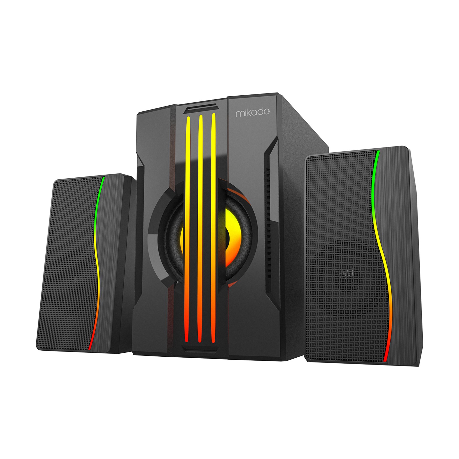 Mikado MD-254 2+1 25W (5W*2+15W) USB+SD+FM BT Destekli Rgb Ses Sistemi