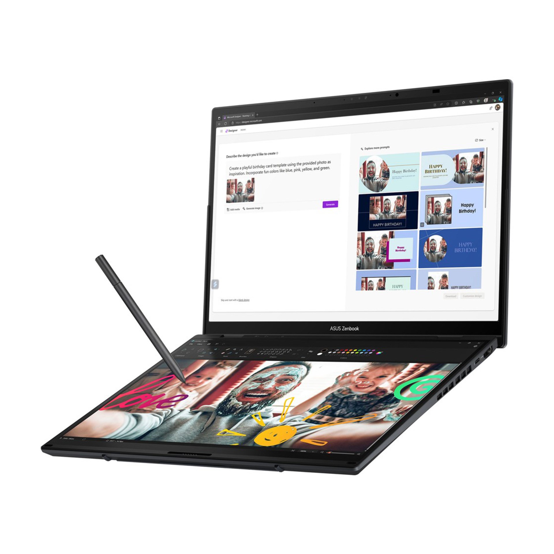 Asus Zenbook Duo UX8406CA-PZ210W Intel Core Ultra 9-285H 32 RAM 2TB SSD 14" Windows 11 Home İşletim Sistemi