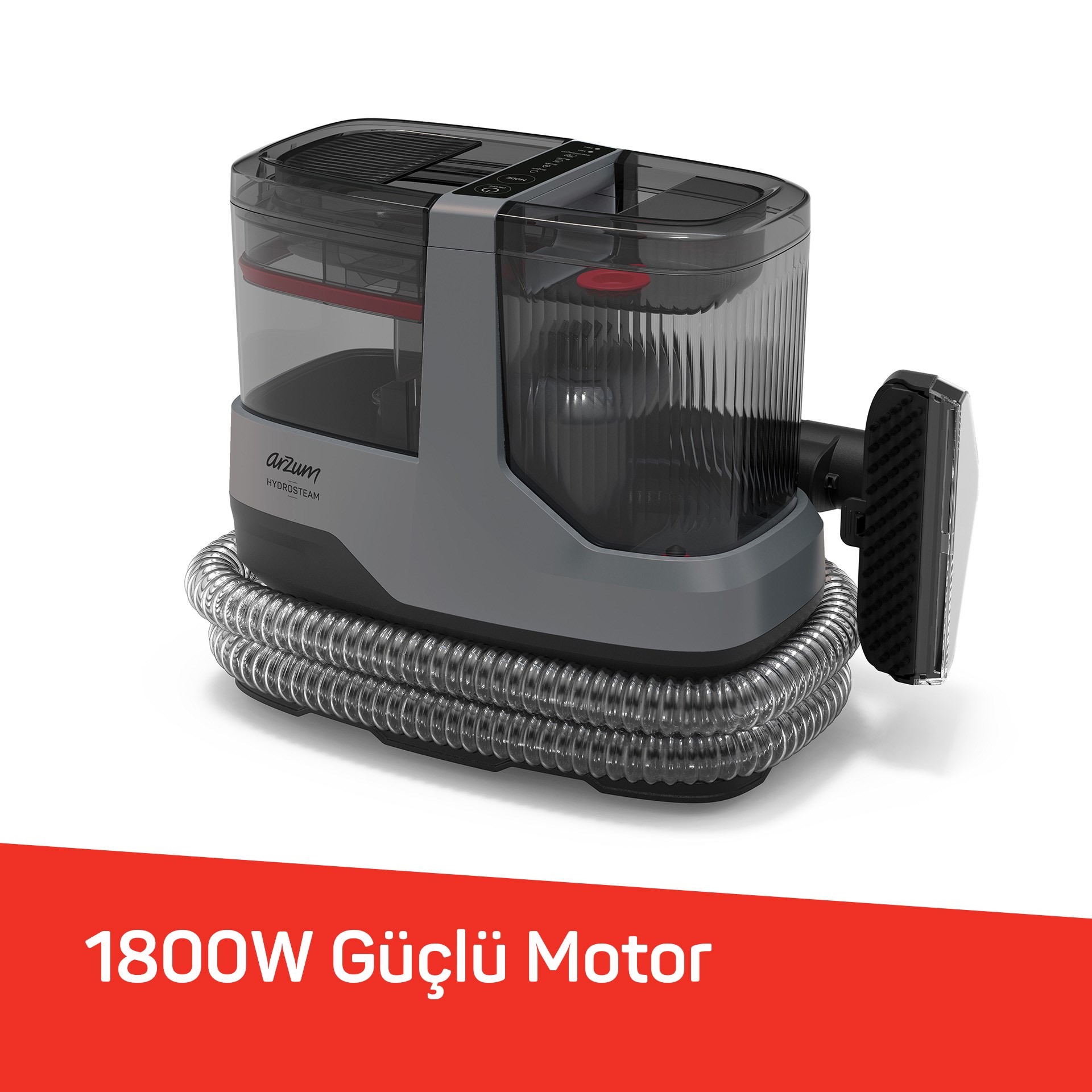 Arzum Hydrosteam Buharlı Temizleyici ve Leke Çıkarıcı Gri