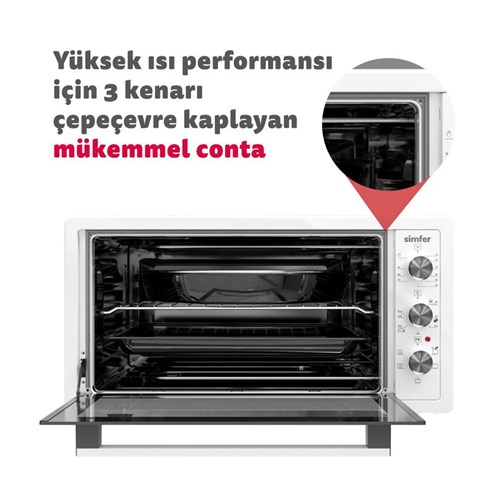 Simfer 4503 45 Lt Inox Mini Fırın 24 Ay Taksitle | Evkur