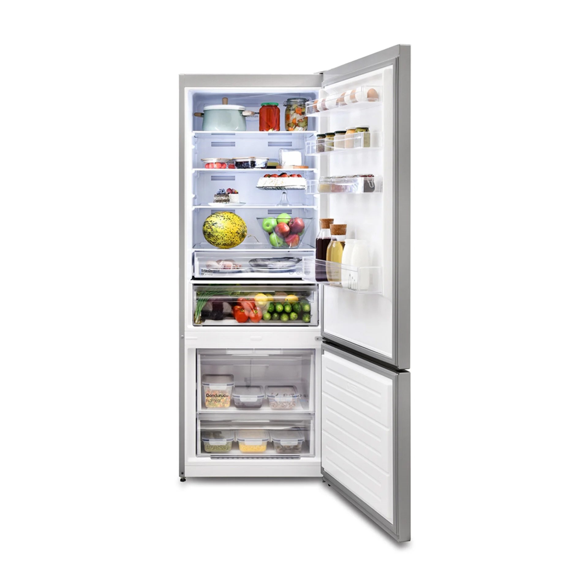 Vestel NFK52011 X 471 lt E Sınıfı No-Frost Altı Derin Donduruculu Buzdolabı Gümüş