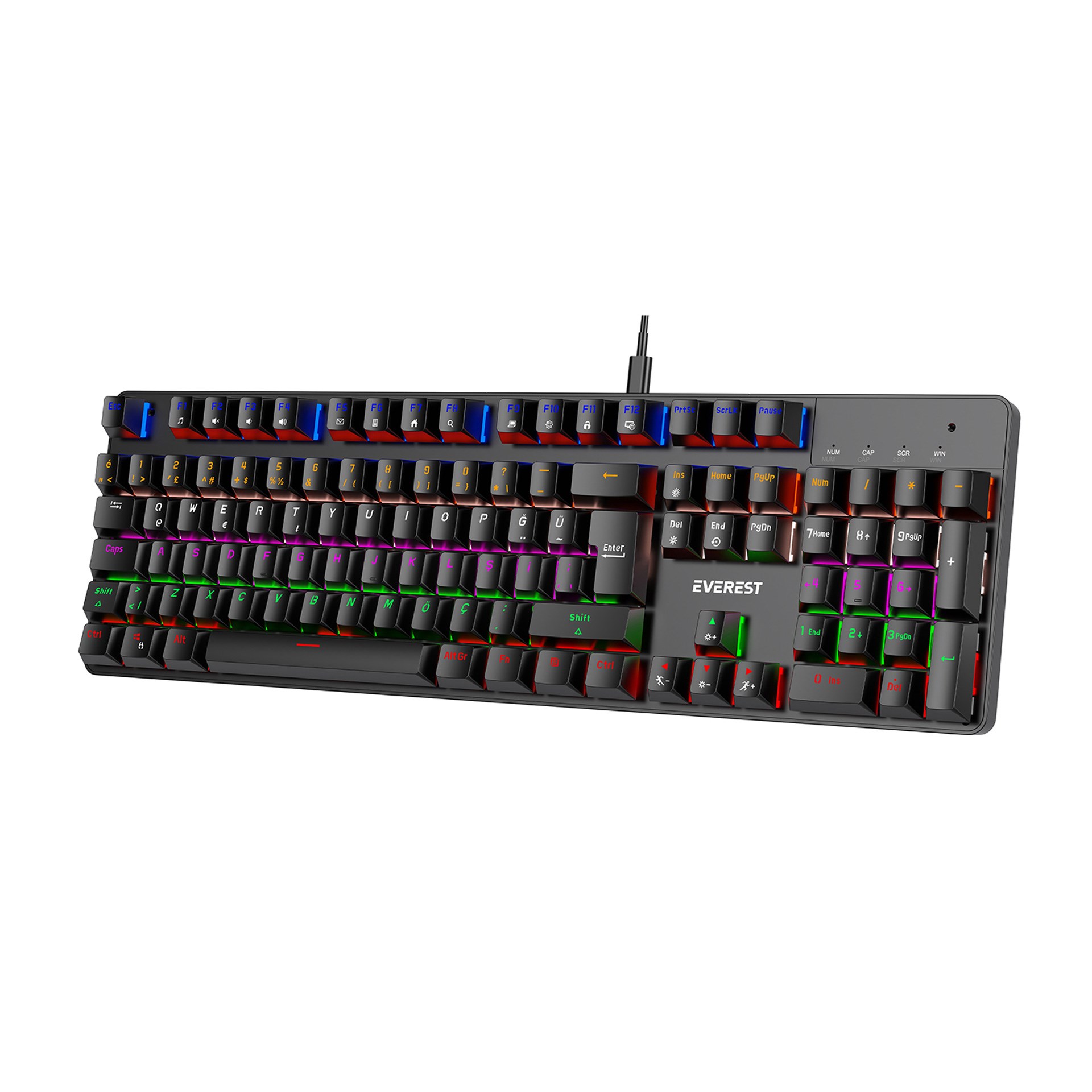 Everest Lumos KB-MK1 Blue Switch Kablolu Mekanik Oyuncu Klavyesi