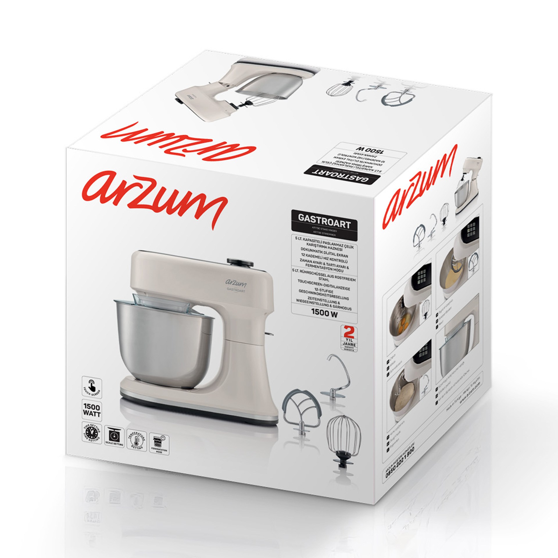 Arzum Gastroart Stand Mikser Krem
