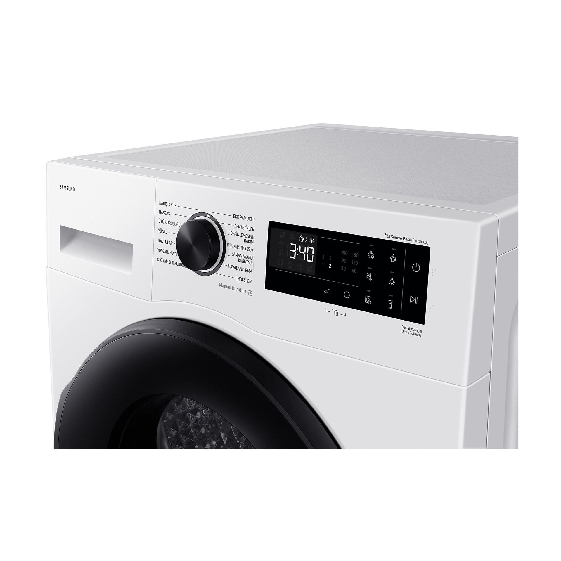 Samsung DV10DG54A0AEAH 10 Kg C Sınıfı Çamaşır Kurutma Makinesi Beyaz