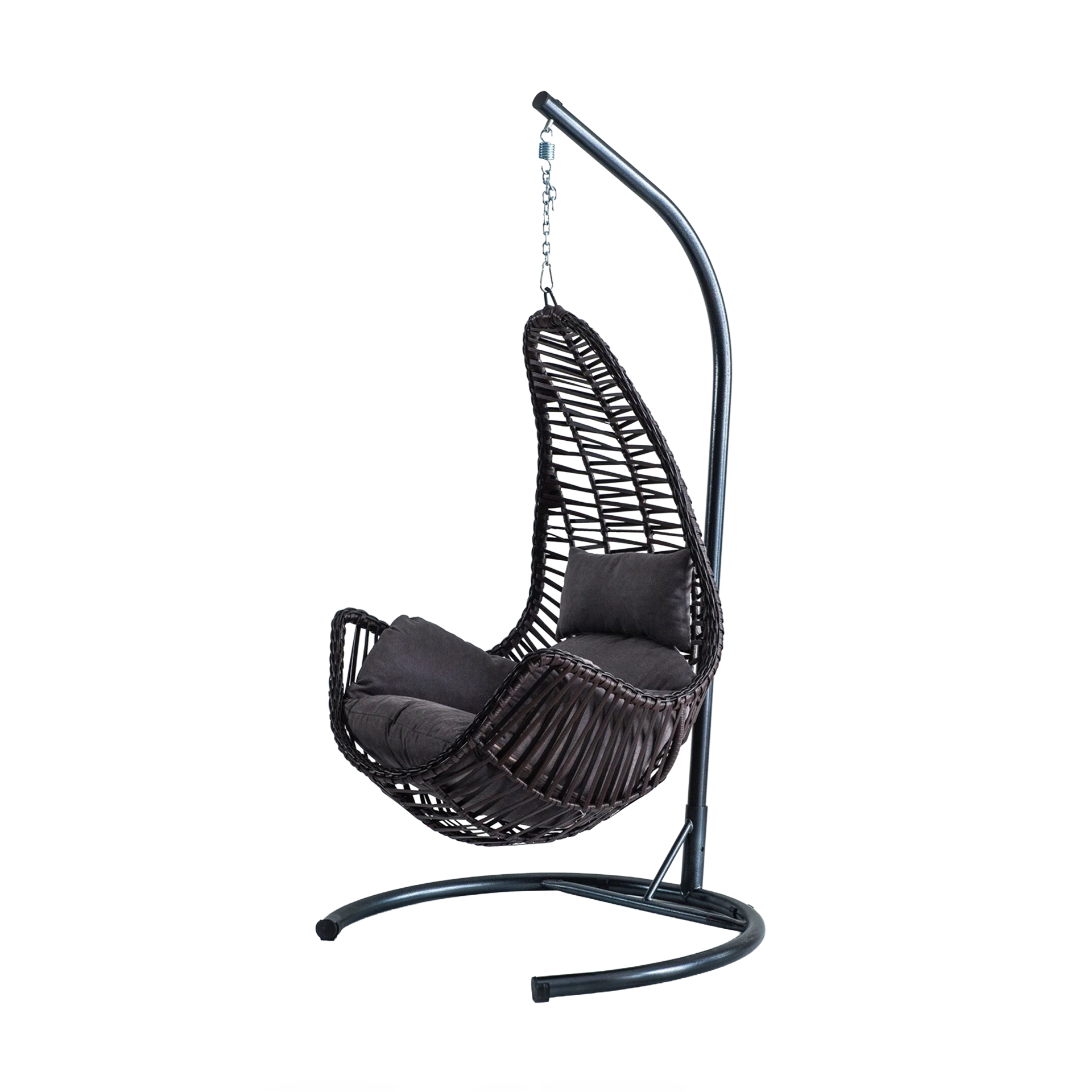 Zen Swing Kahve Rattan Gri Oturumlu Salıncak
