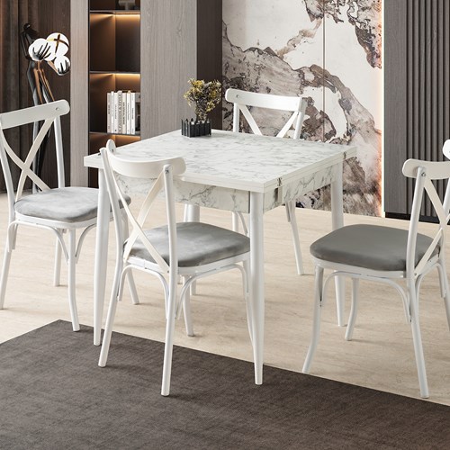 Bahar Katlanır Masa Takımı 75x80 24 Ay Taksitle | Evkur