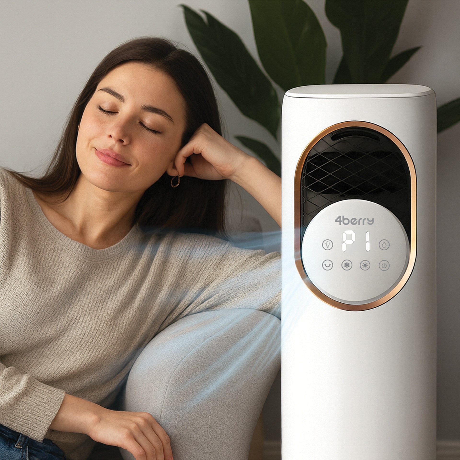 4Berry Air Cooler Heater 4 İn 1 Isıtıcı, Soğutucu, Hava Temizleme ve Nemlendirici