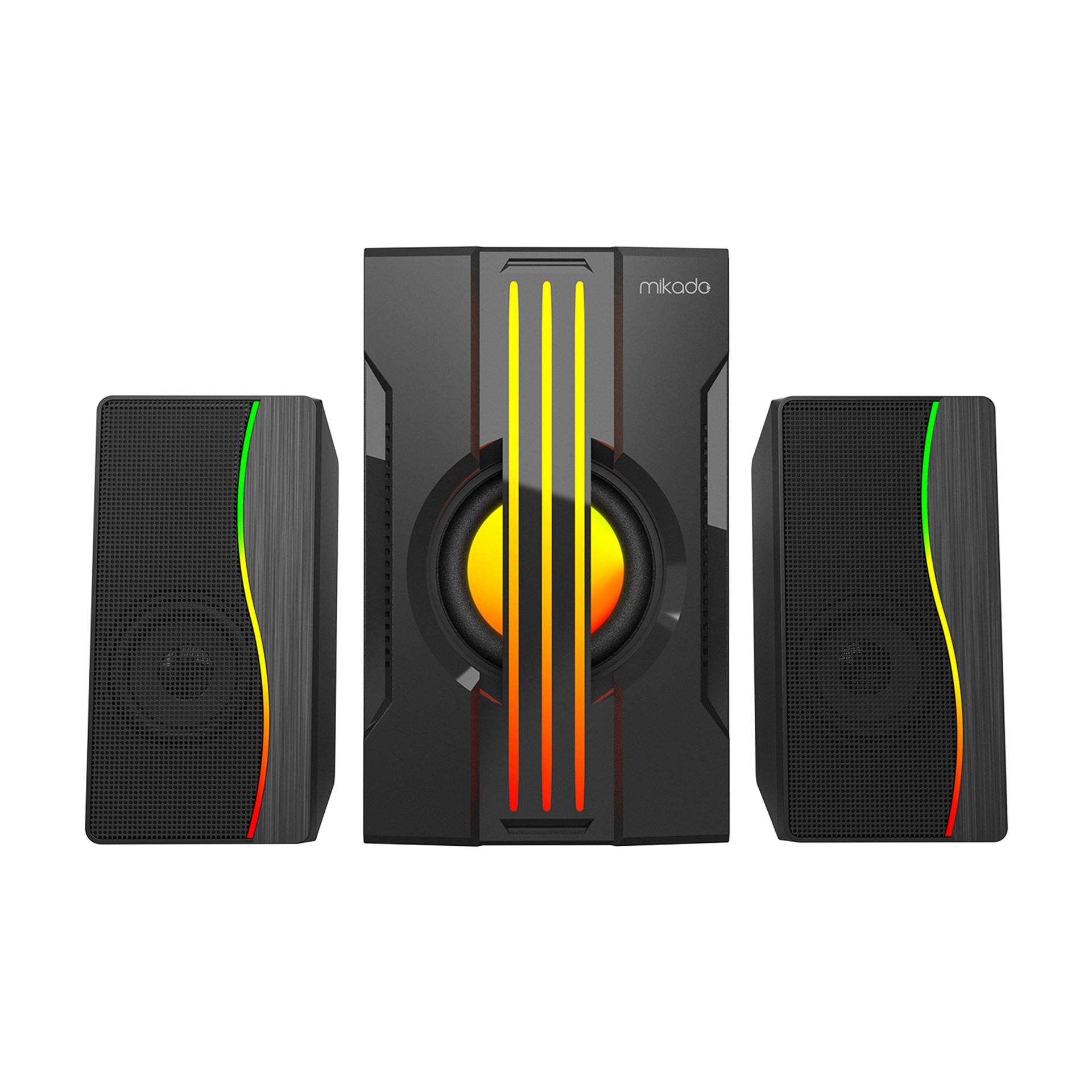 Mikado MD-254 2+1 25W (5W*2+15W) USB+SD+FM BT Destekli Rgb Ses Sistemi