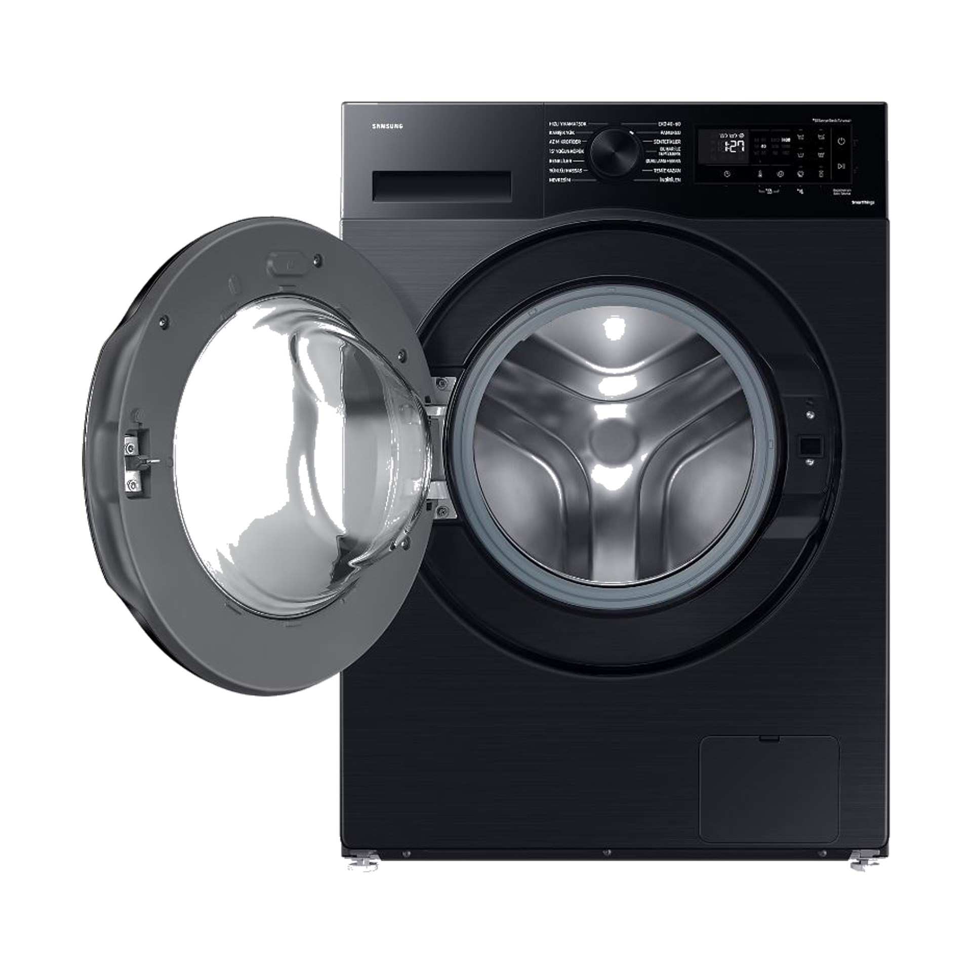 Samsung WW90CGC04DABAH 1400D A Sınıf 9 Kg Ecobubble Siyah Çamaşır Makinesi