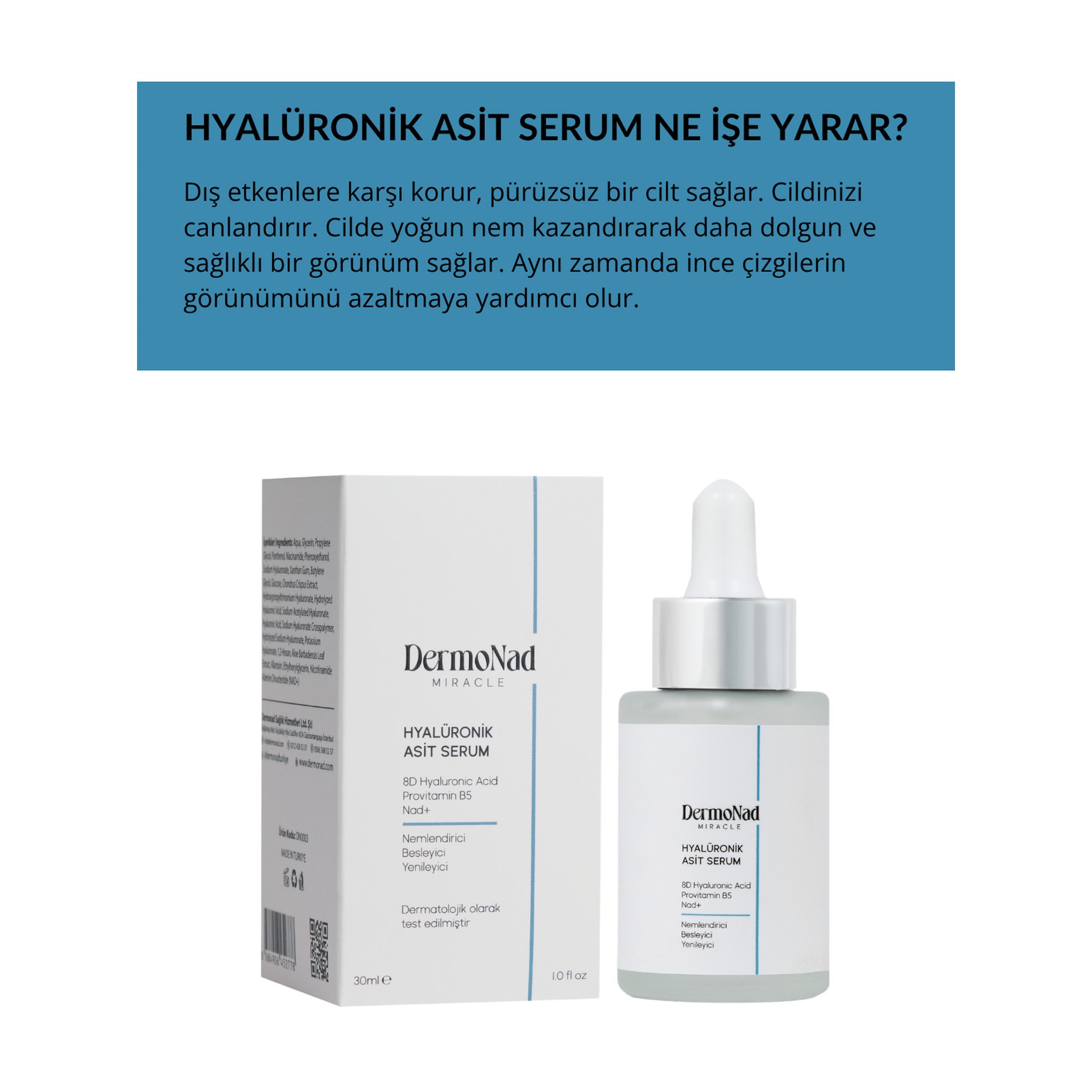 Dermonad Hyaluronic Acıd Serum 30 ml