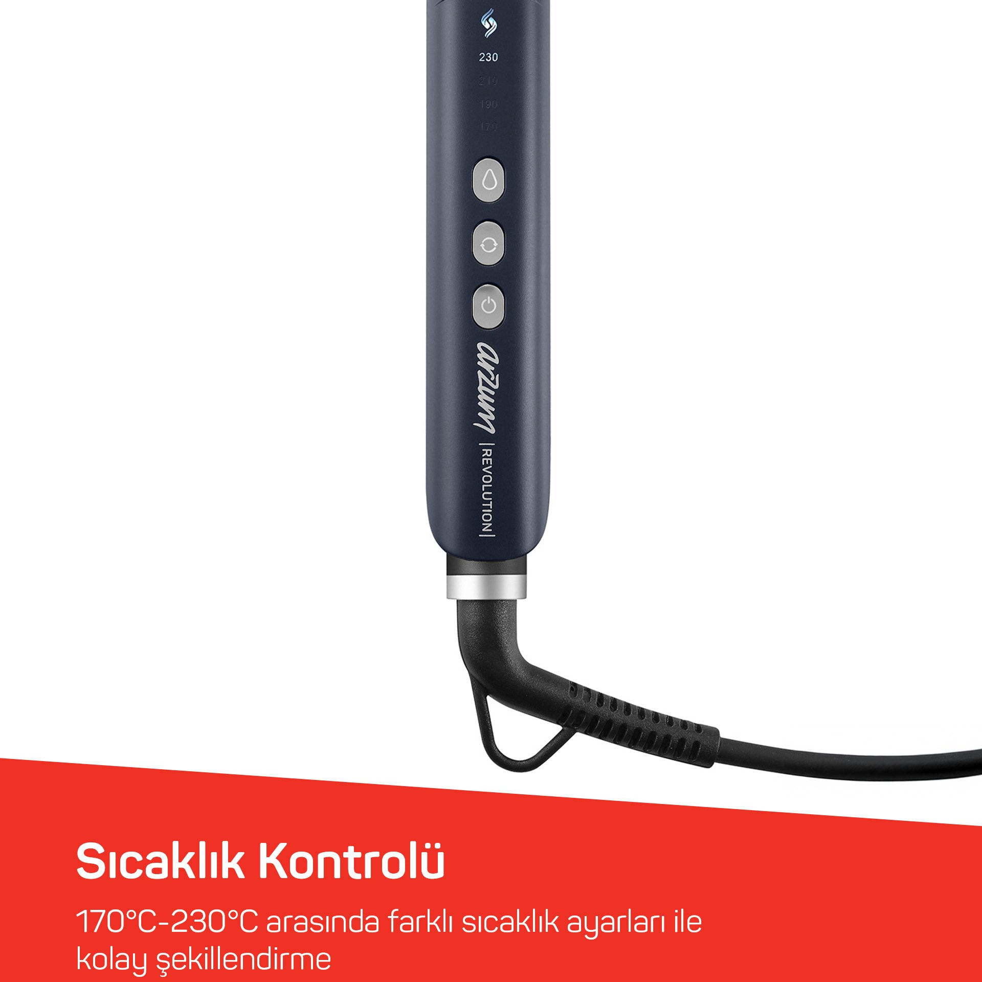 Arzum Revolution Protect Saç Düzleştirici Platin Gri