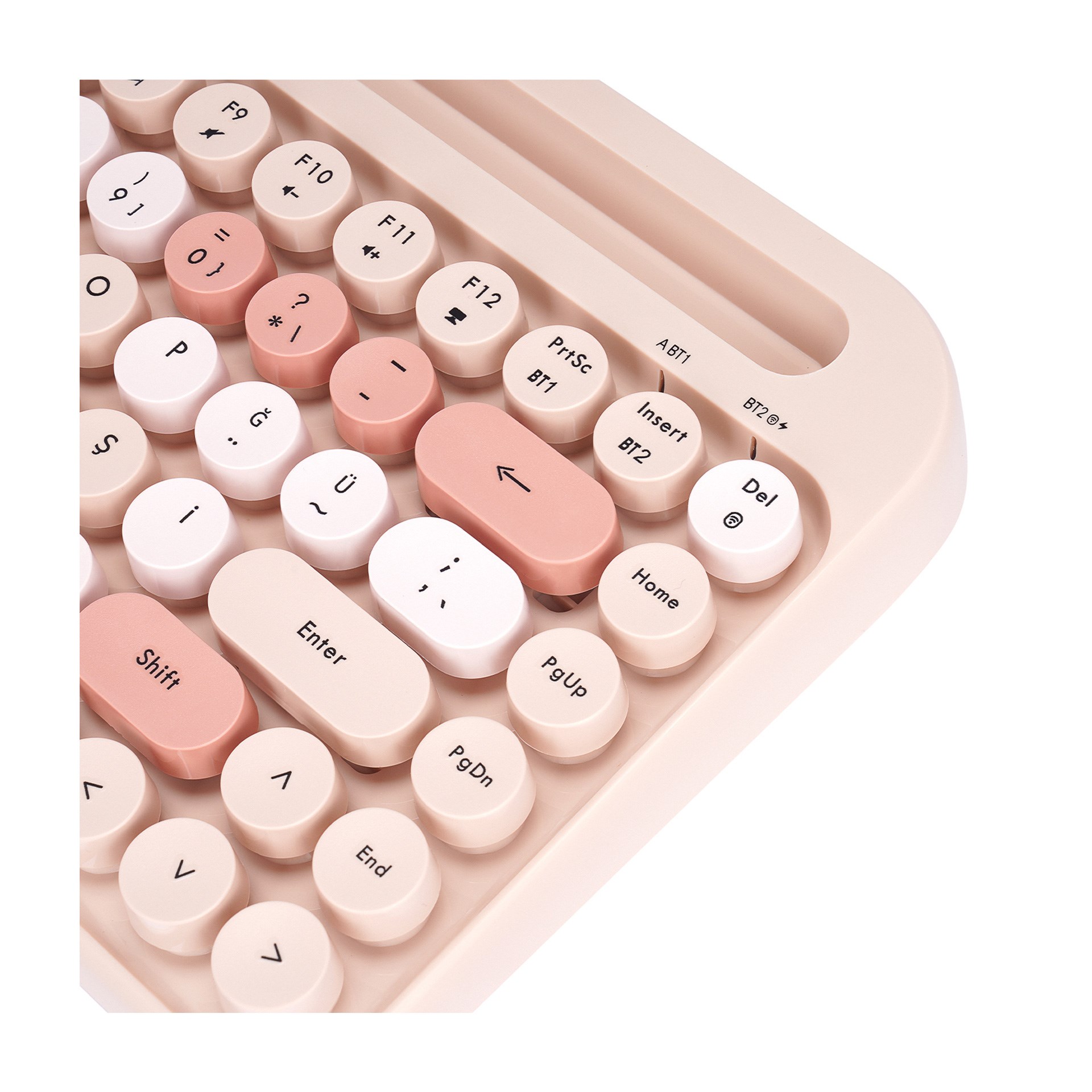 Everest KB-98 Latte 2.4G+BT1+BT2 Çoklu Cihaz Bağlantılı Q Kablosuz Klavye