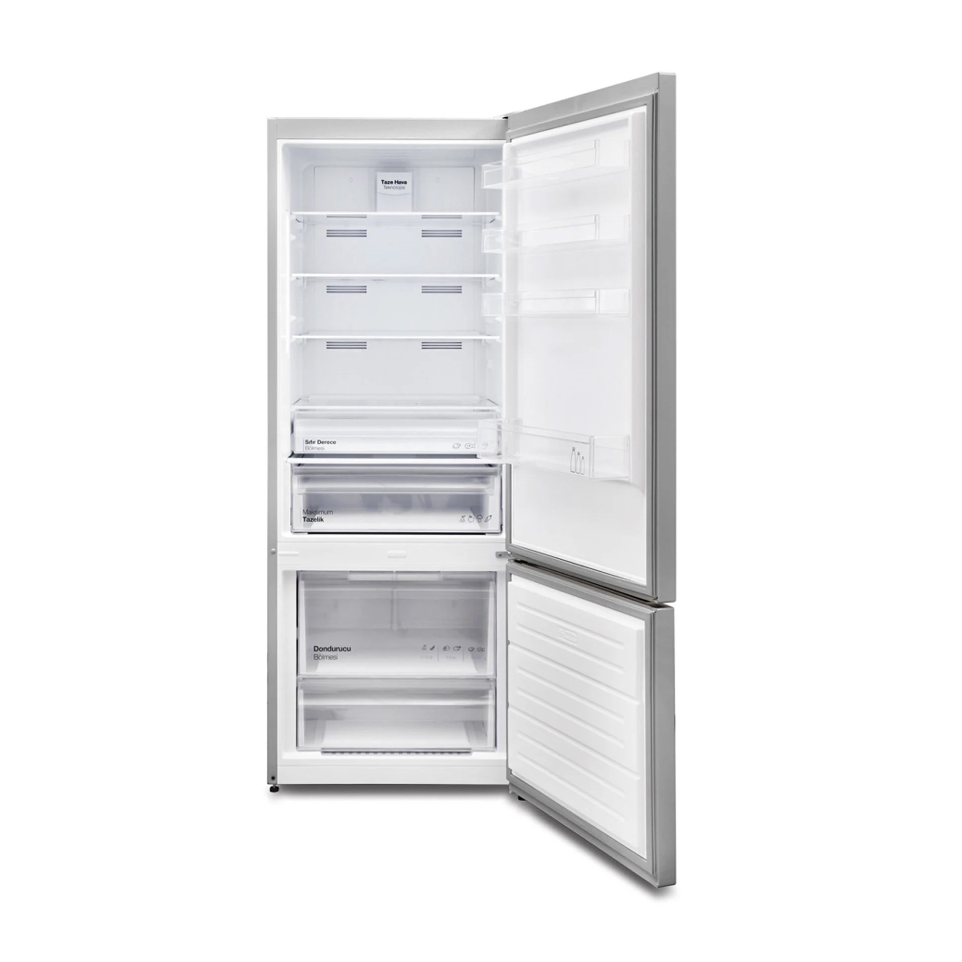 Vestel NFK52011 X 471 lt E Sınıfı No-Frost Altı Derin Donduruculu Buzdolabı Gümüş