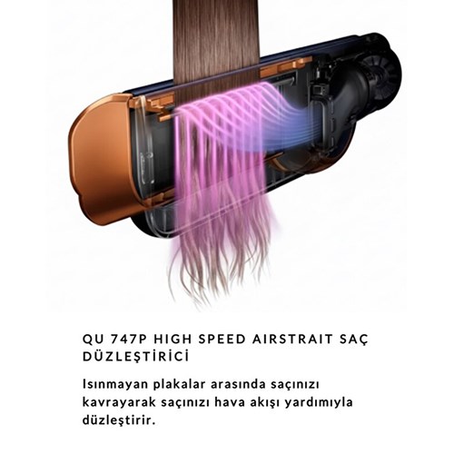 Qu 747L High Speed Airstrait Lacivert Düzleştirici | Evkur