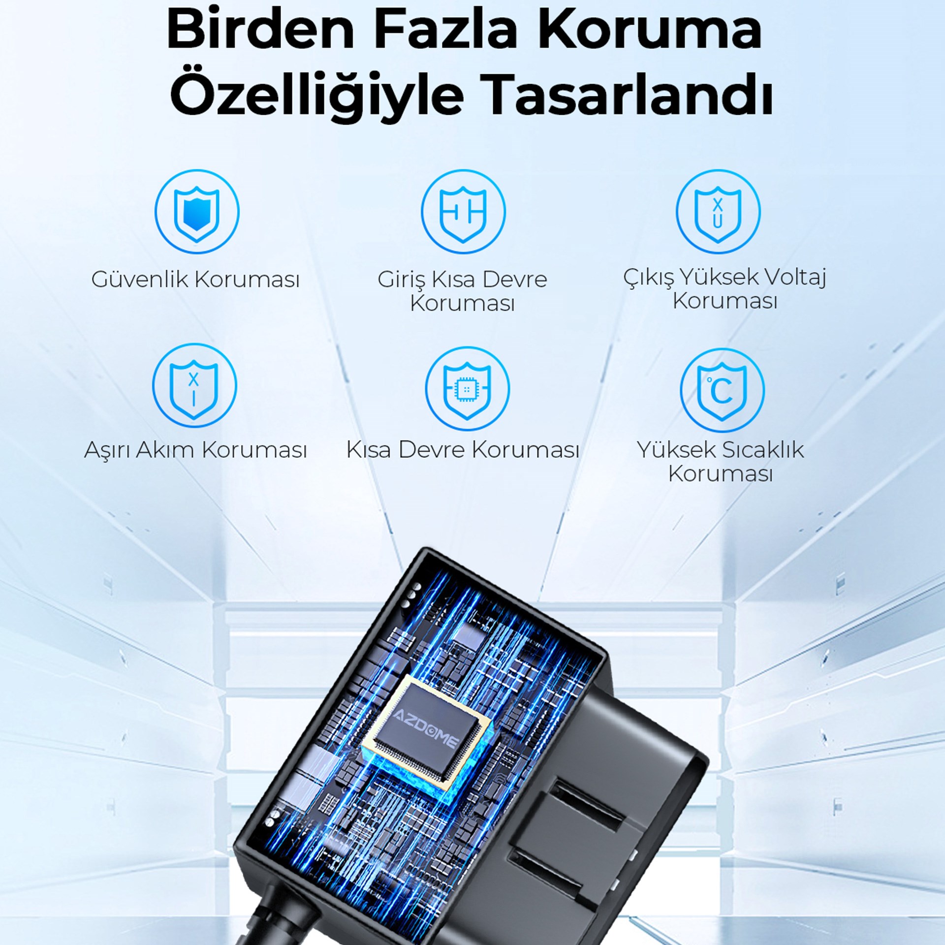 Azdome Obd Hardwire Kit Type-C Giriş Park Modu Destekli Güç Adaptörü