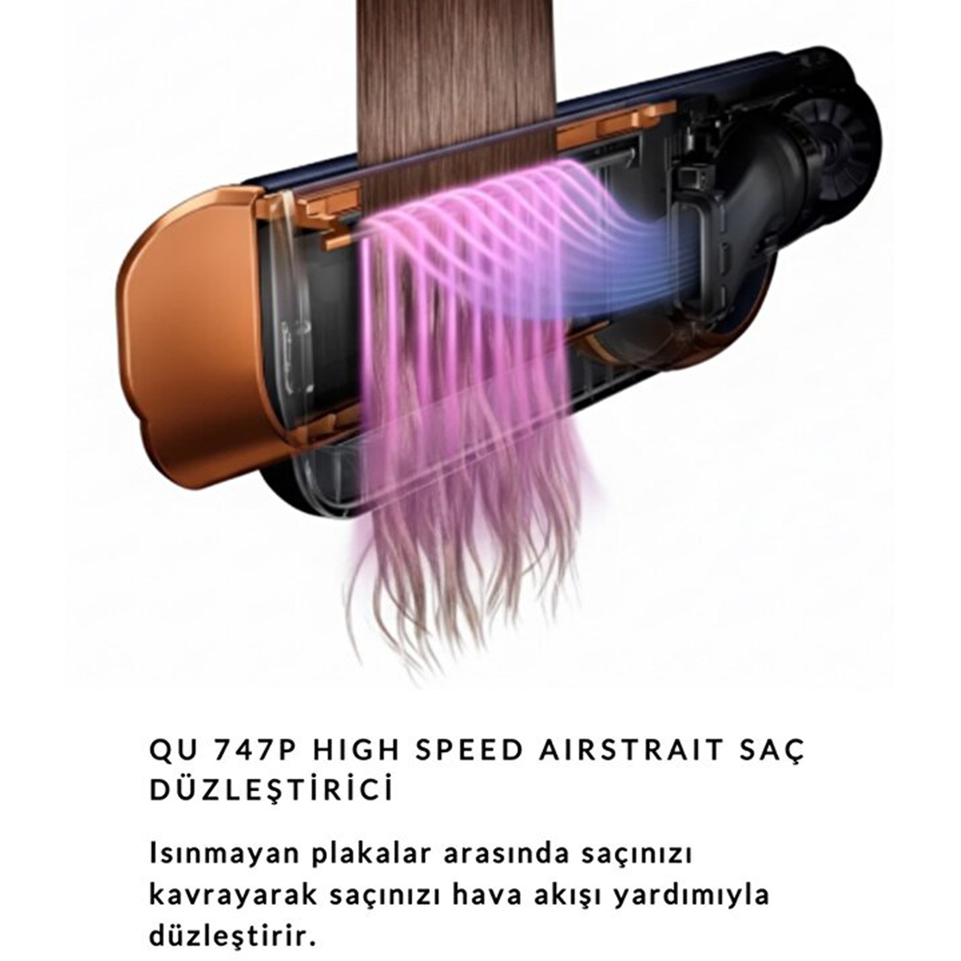 Qu 747K High Speed Airstrait Saç Düzleştirici Kırmızı