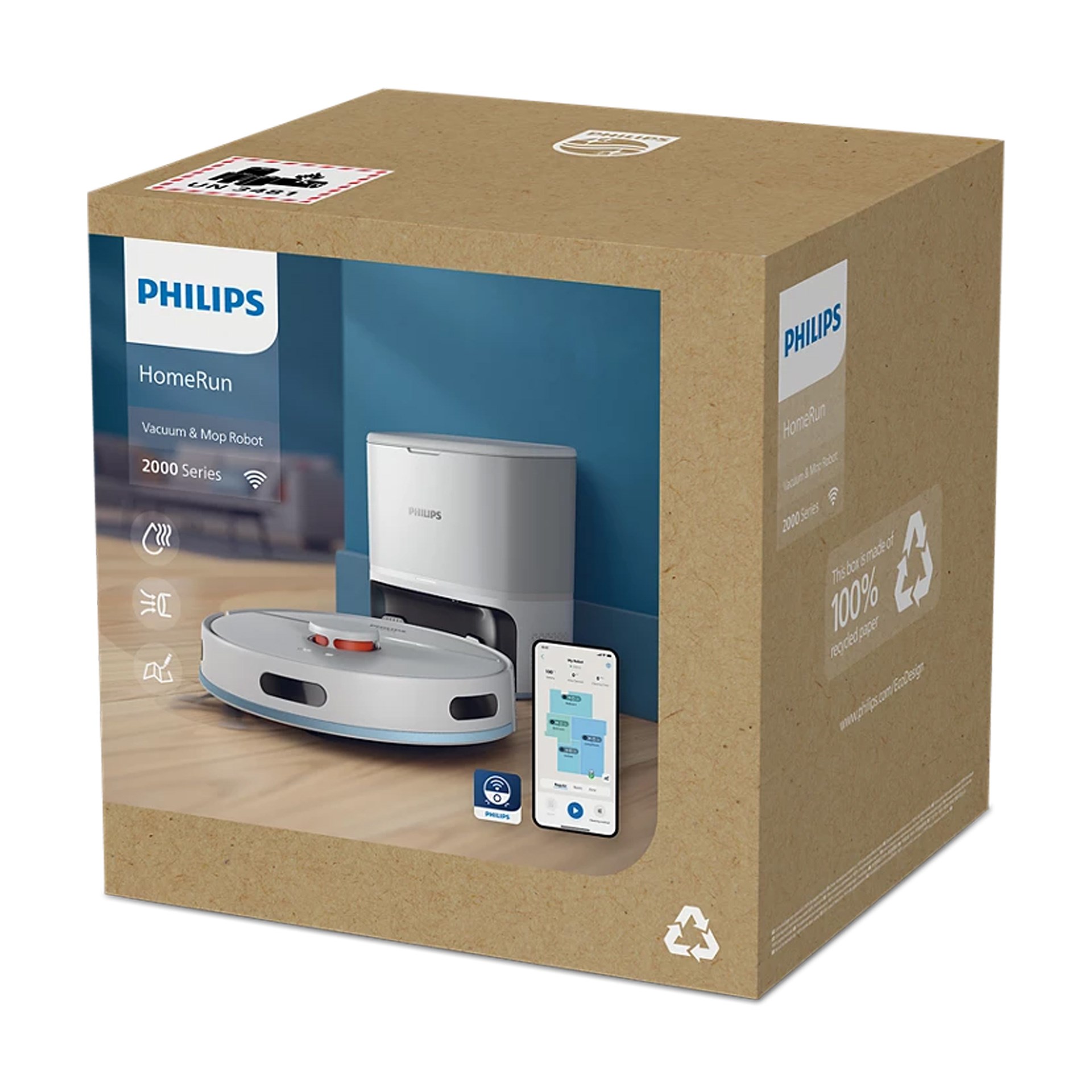 Philips 2000 Serisi Çöp Kovalı Islak ve Kuru Robot Süpürge Beyaz