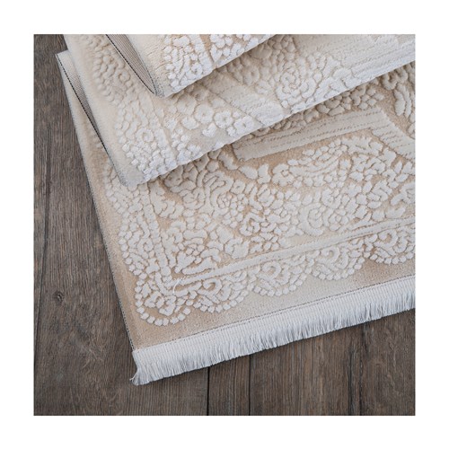 İpek Mekik 80x300 cm Sardes Halı 240-6137A-KREM